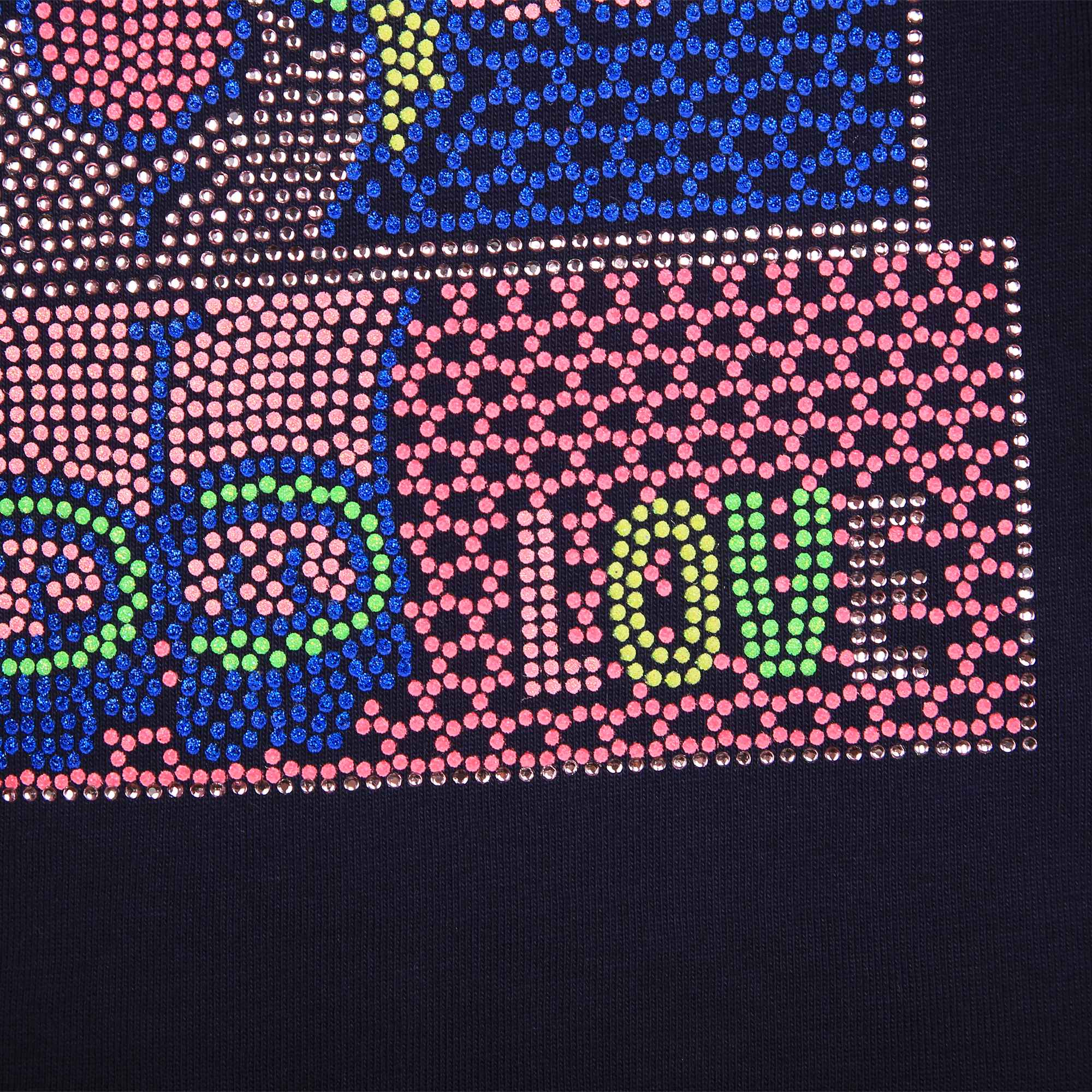 Girls Blue Printed Cotton T-Shirt