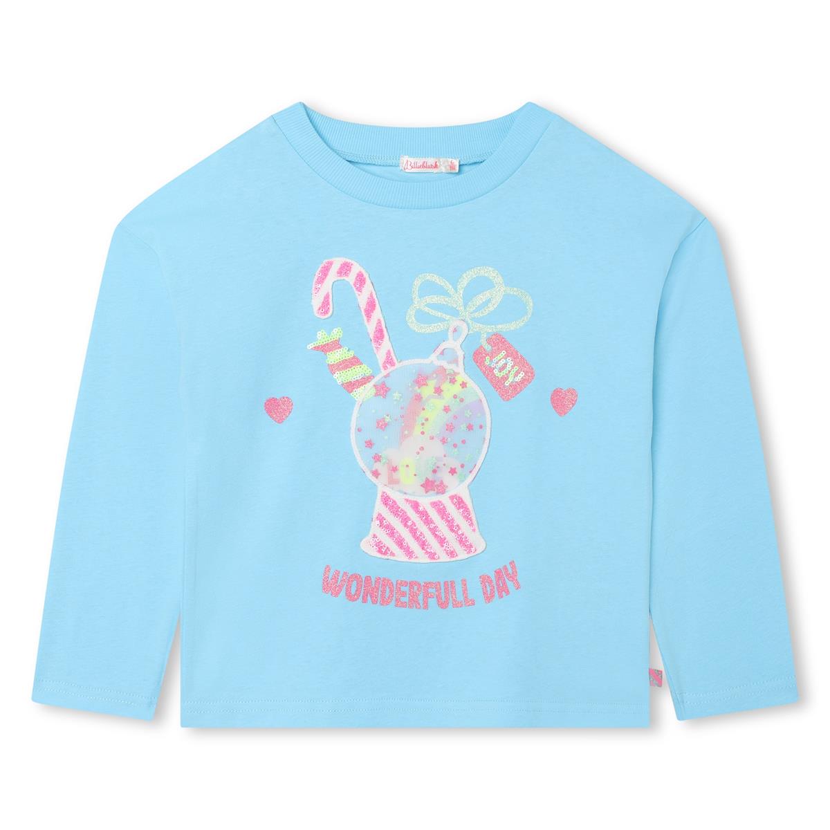 Girls Blue Printed T-Shirt