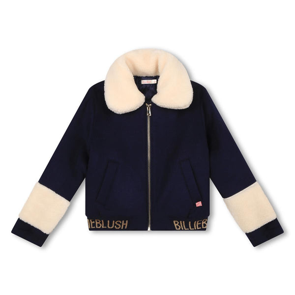 Girls Blue Wool Jacket