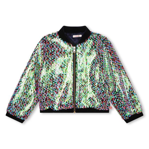 Girls Blue Sequin Jacket