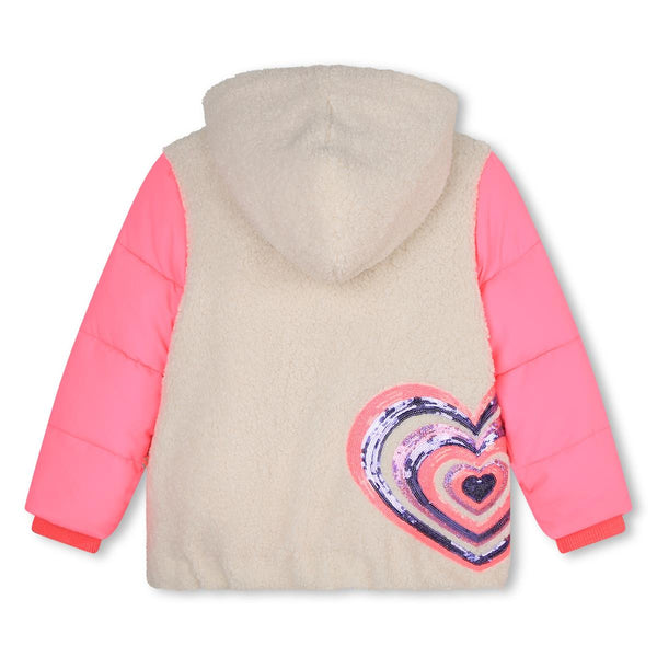 Girls Beige Zip-Up Jacket
