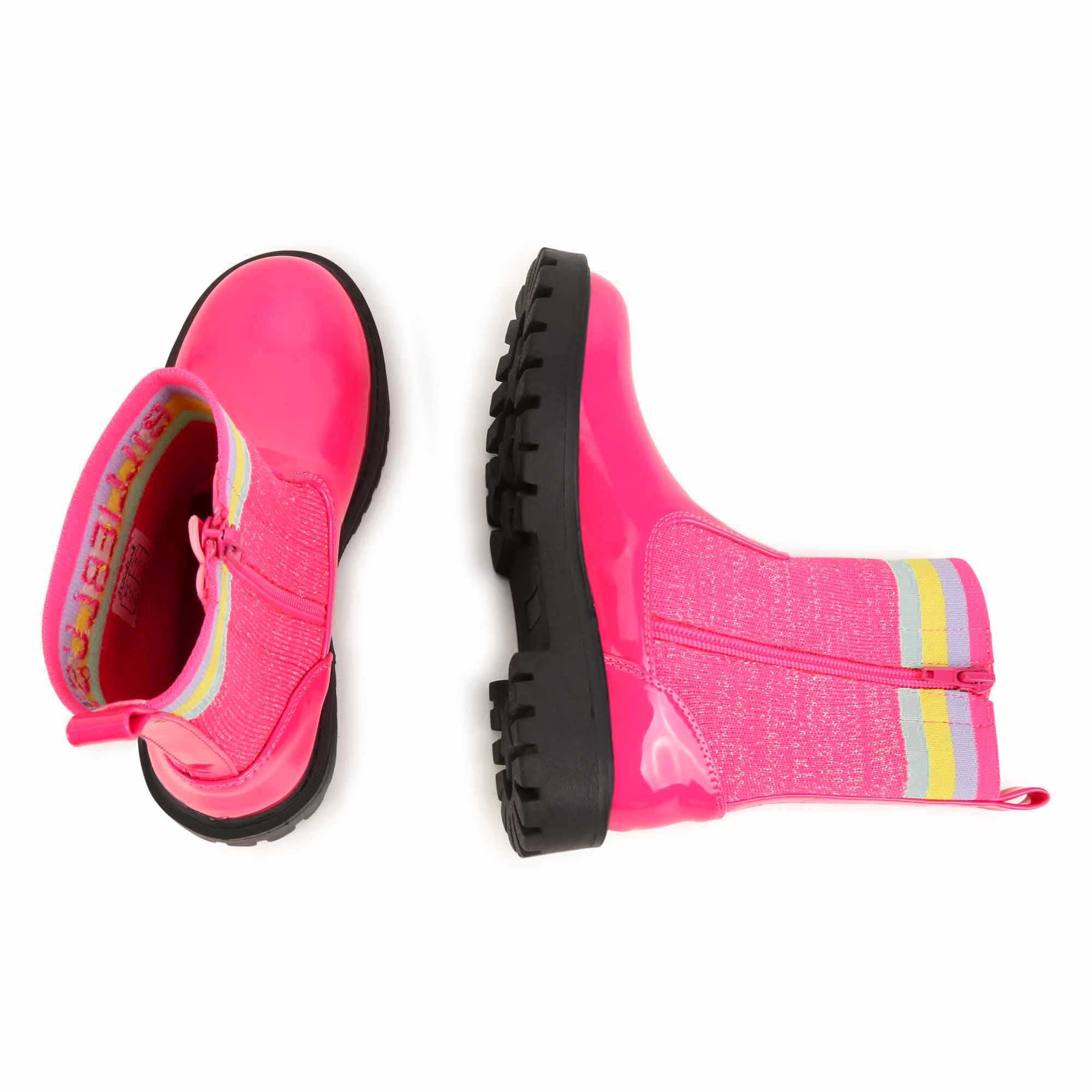Girls Pink Logo Boots