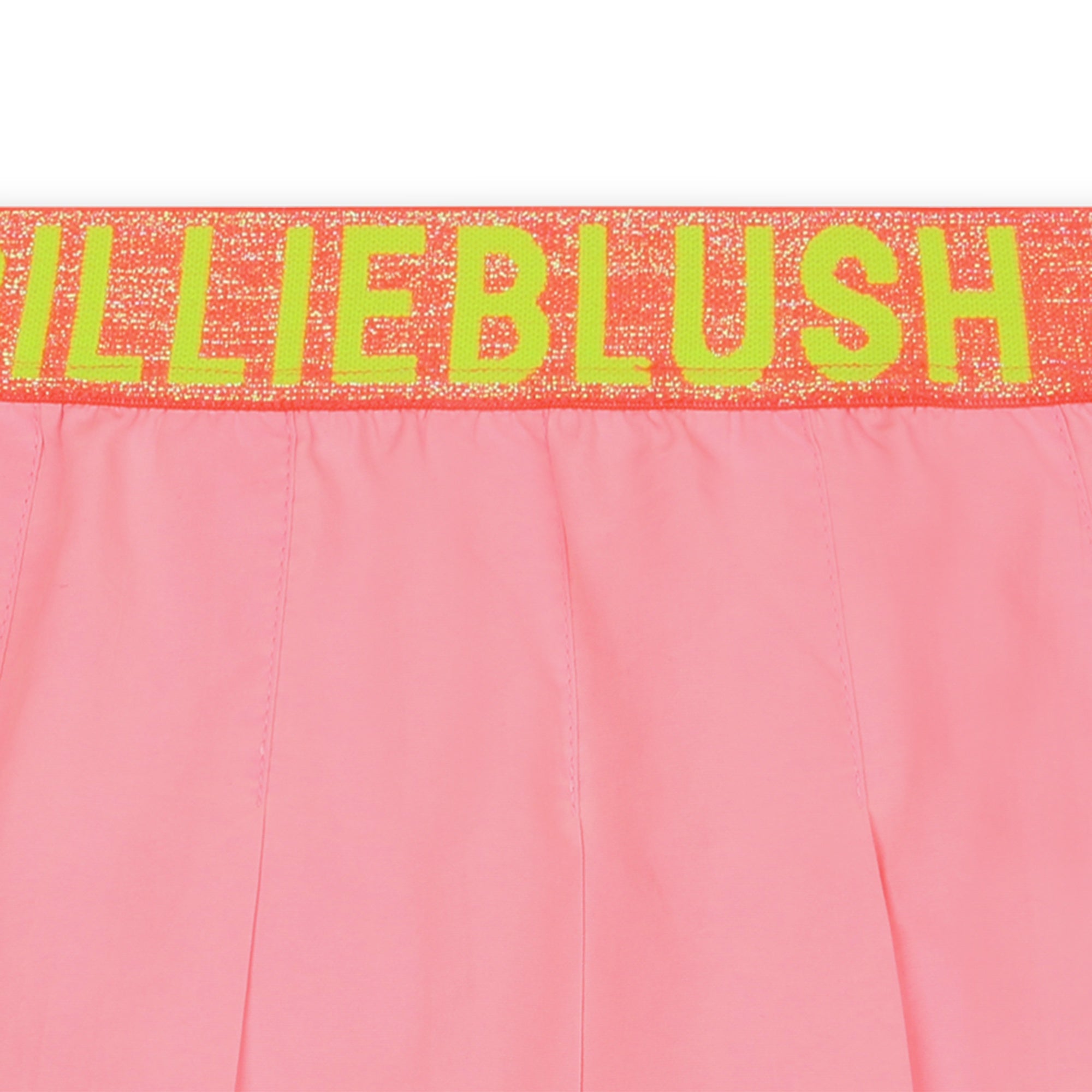 Girls Pink Logo Pleated Skirt