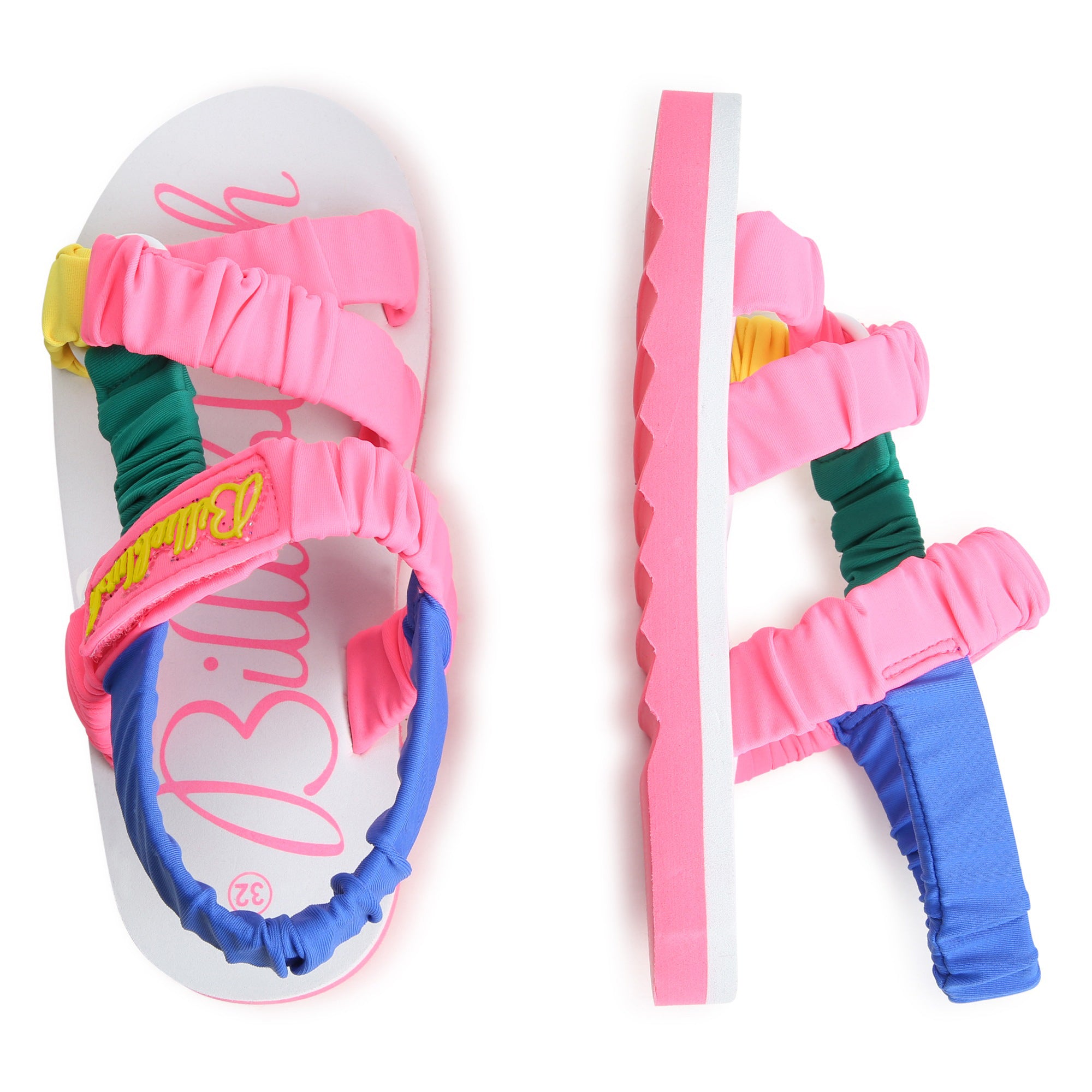 Girls Multicolor Velcro Strap Sandals