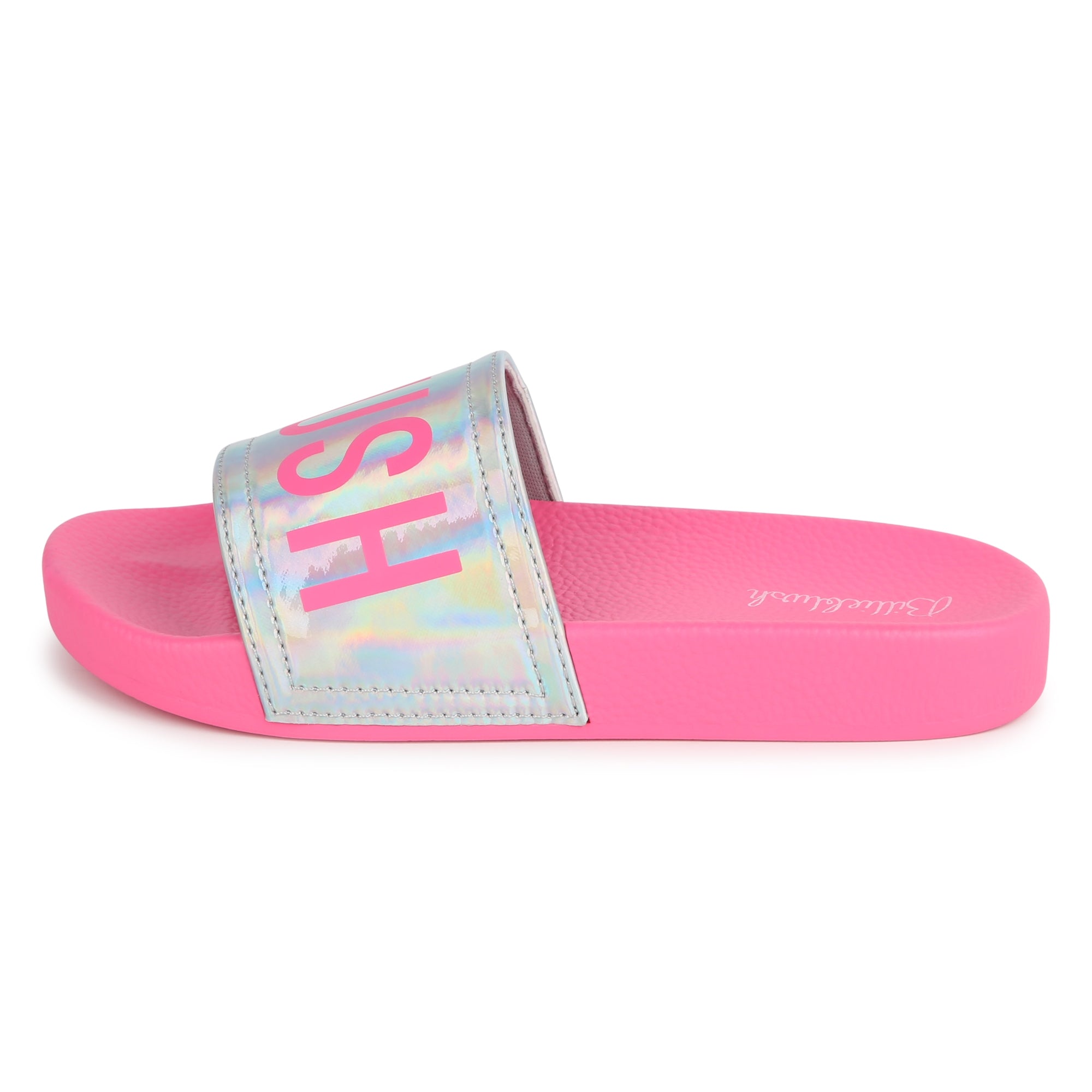 Girls Pink Logo Slippers