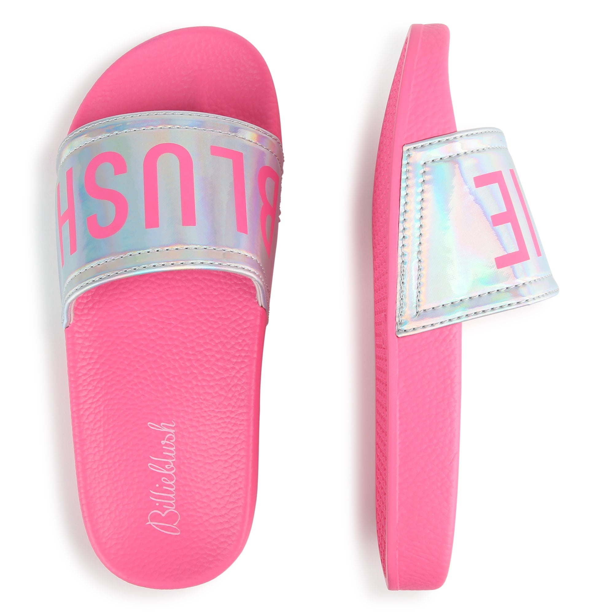 Girls Pink Logo Slippers