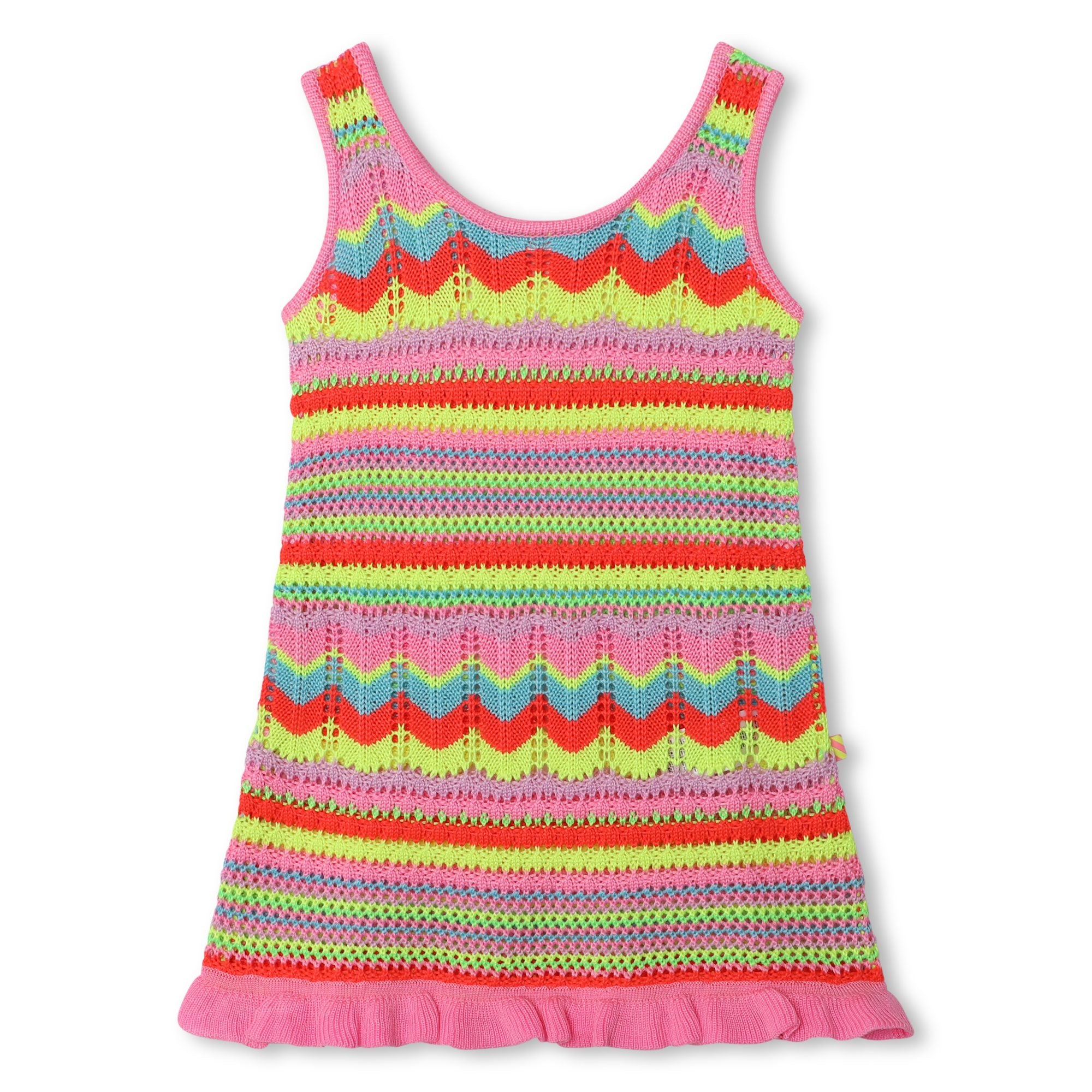Girls Multicolor Knit Dress