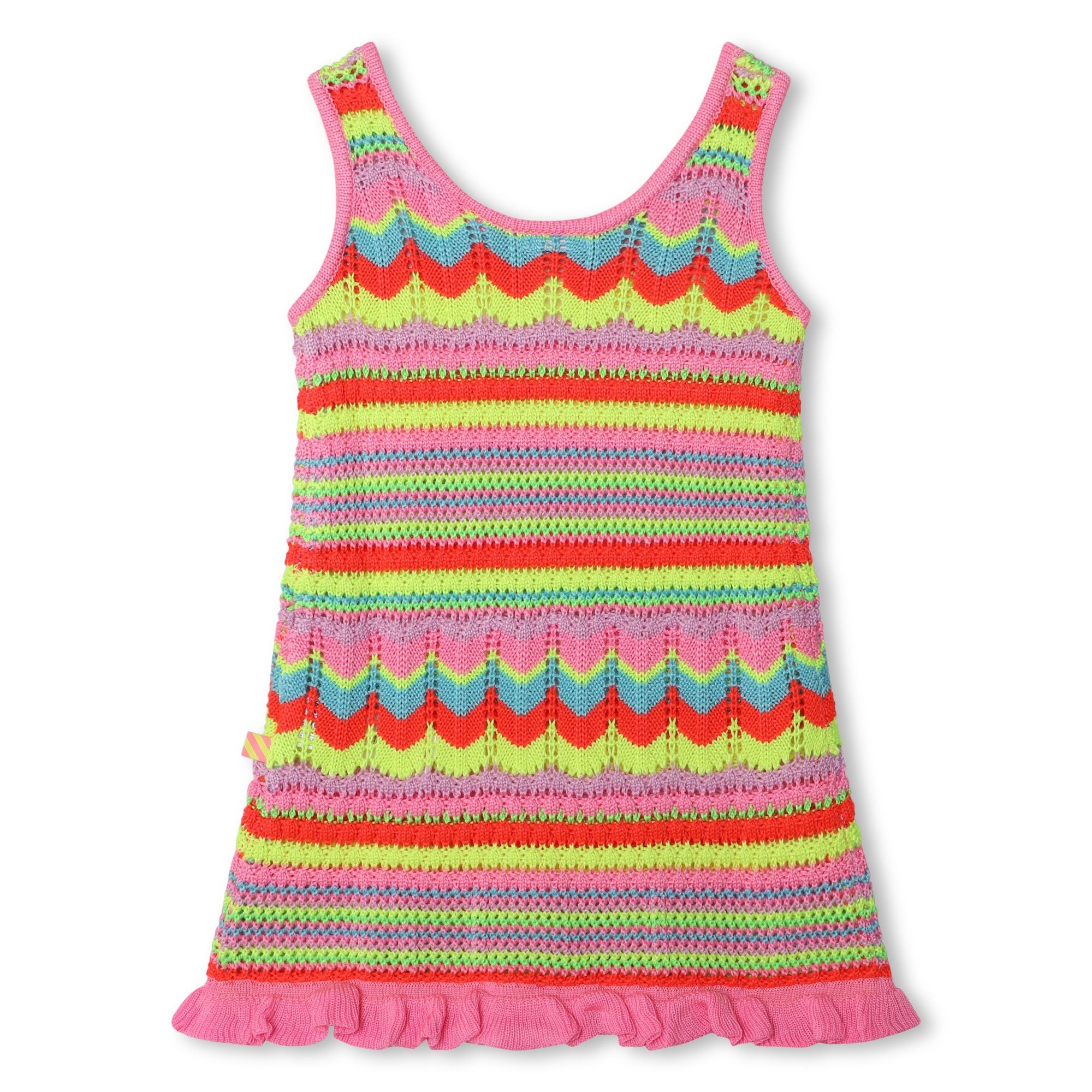 Girls Multicolor Knit Dress