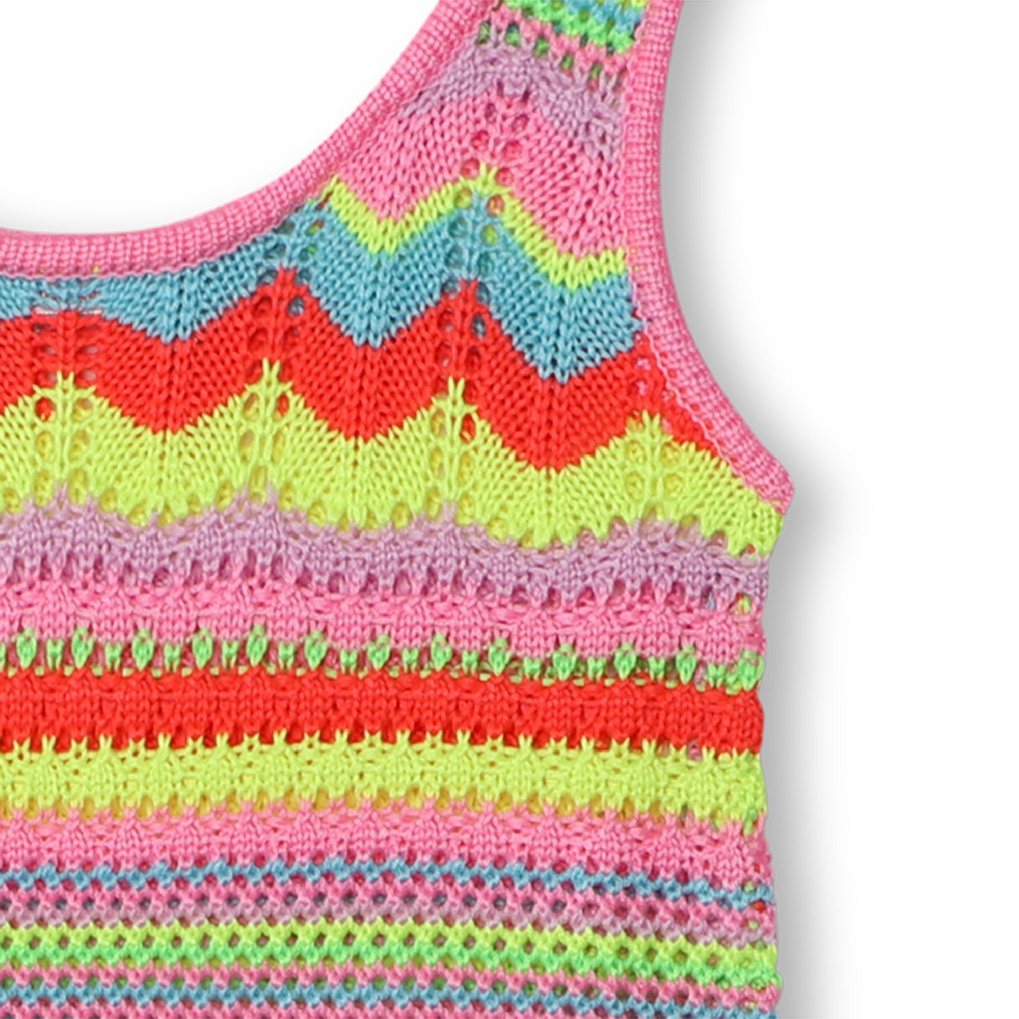 Girls Multicolor Knit Dress