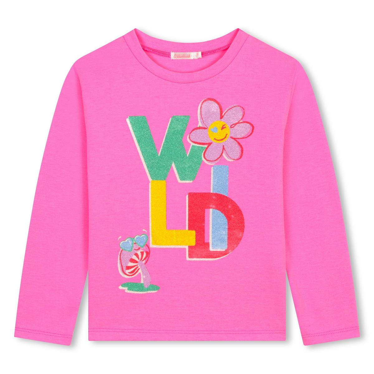 Girls Pink Printed T-Shirt