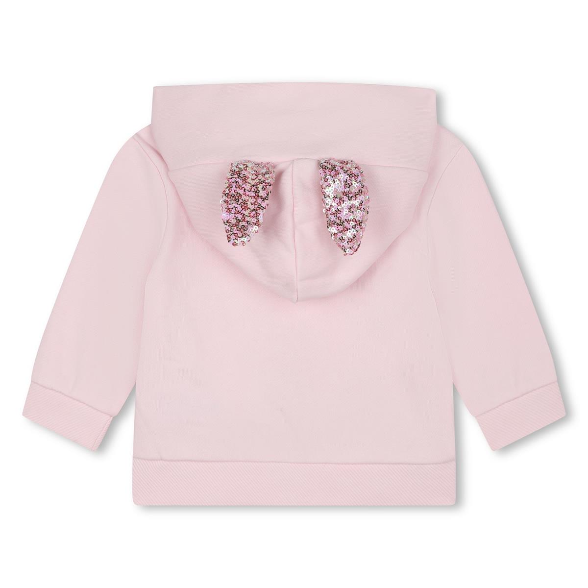 Baby Girls Pink Zip-Up Cotton Top