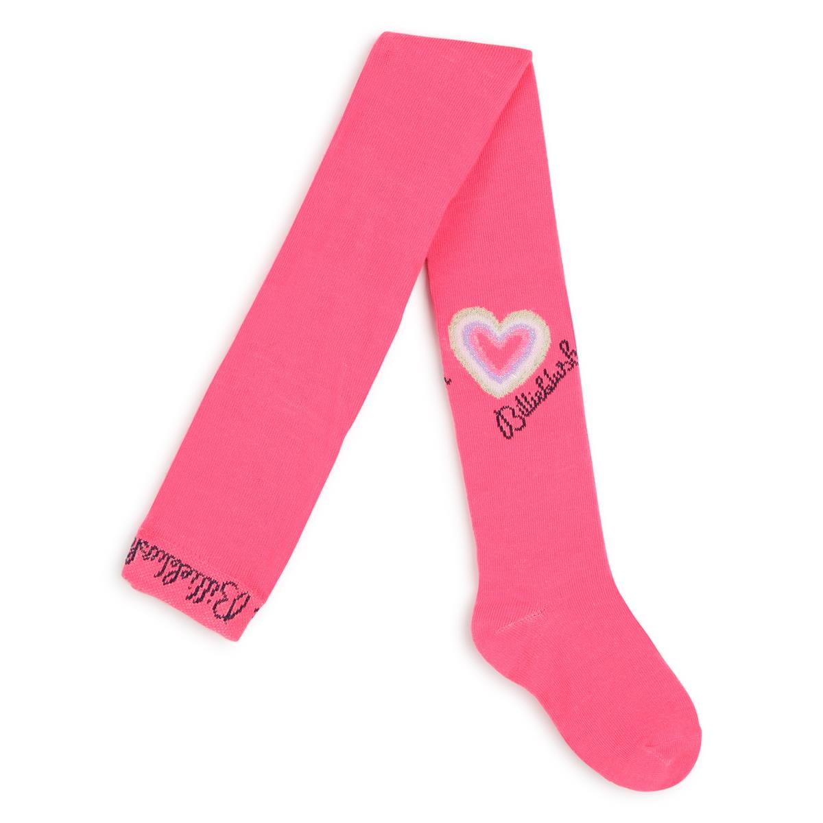 Girls Pink Cotton Tights