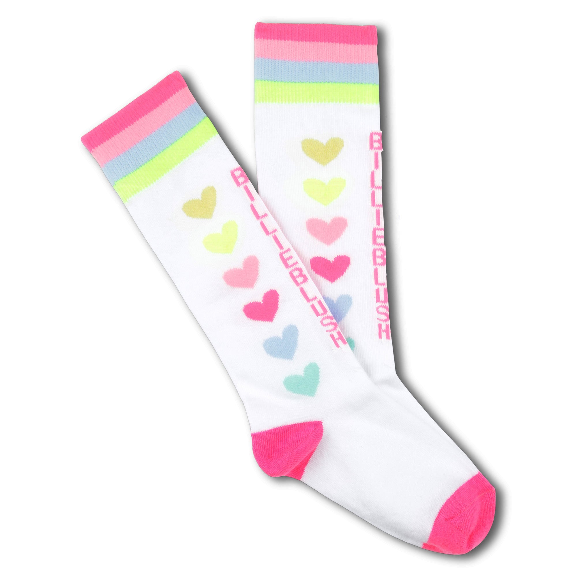Girls White Heart Cotton Socks
