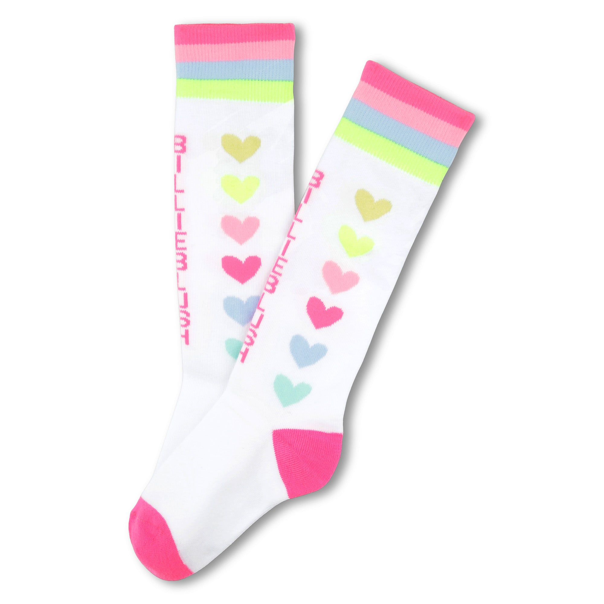 Girls White Heart Cotton Socks