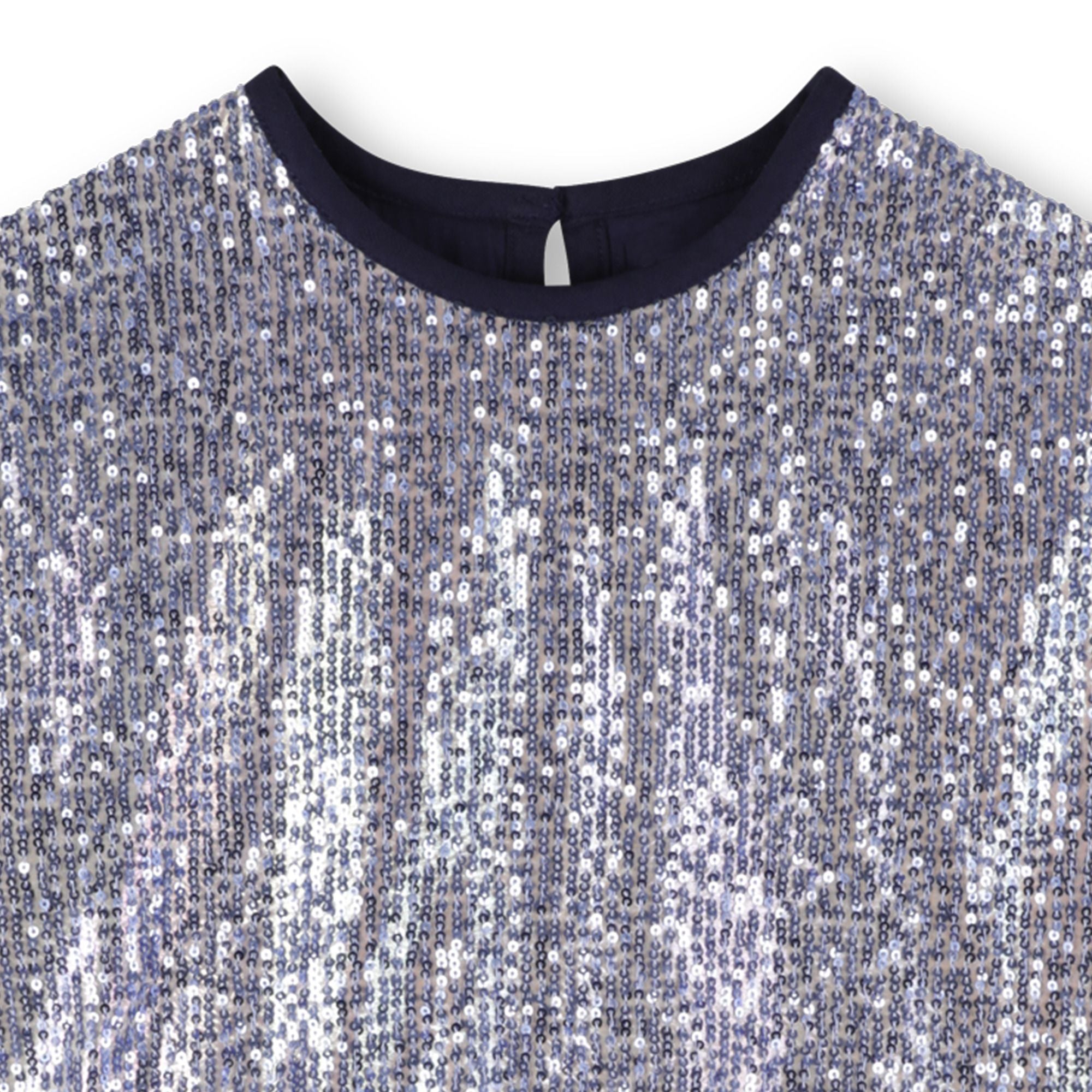 Girls Silver Sequin Dress