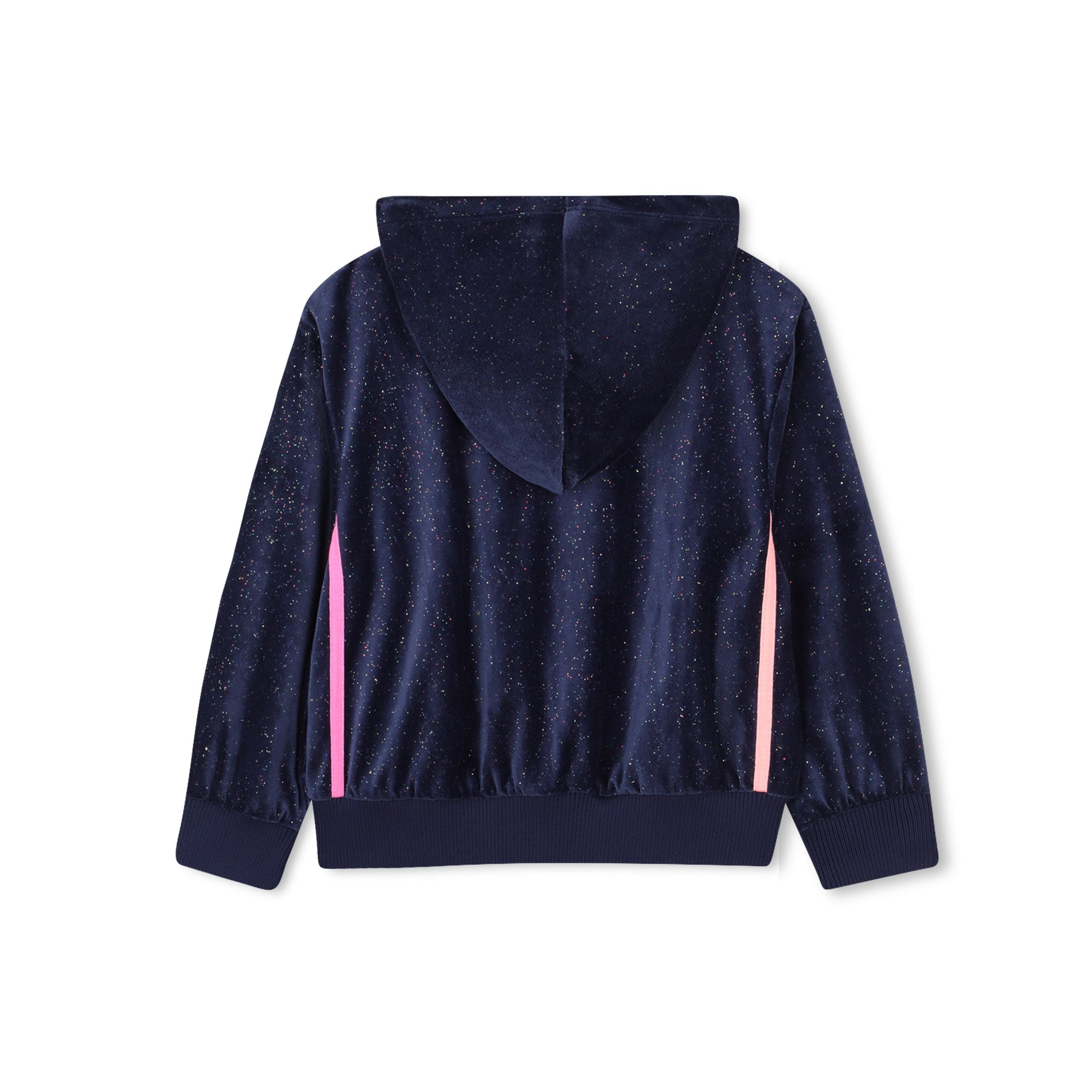 Girls Dark Blue Velvet Set