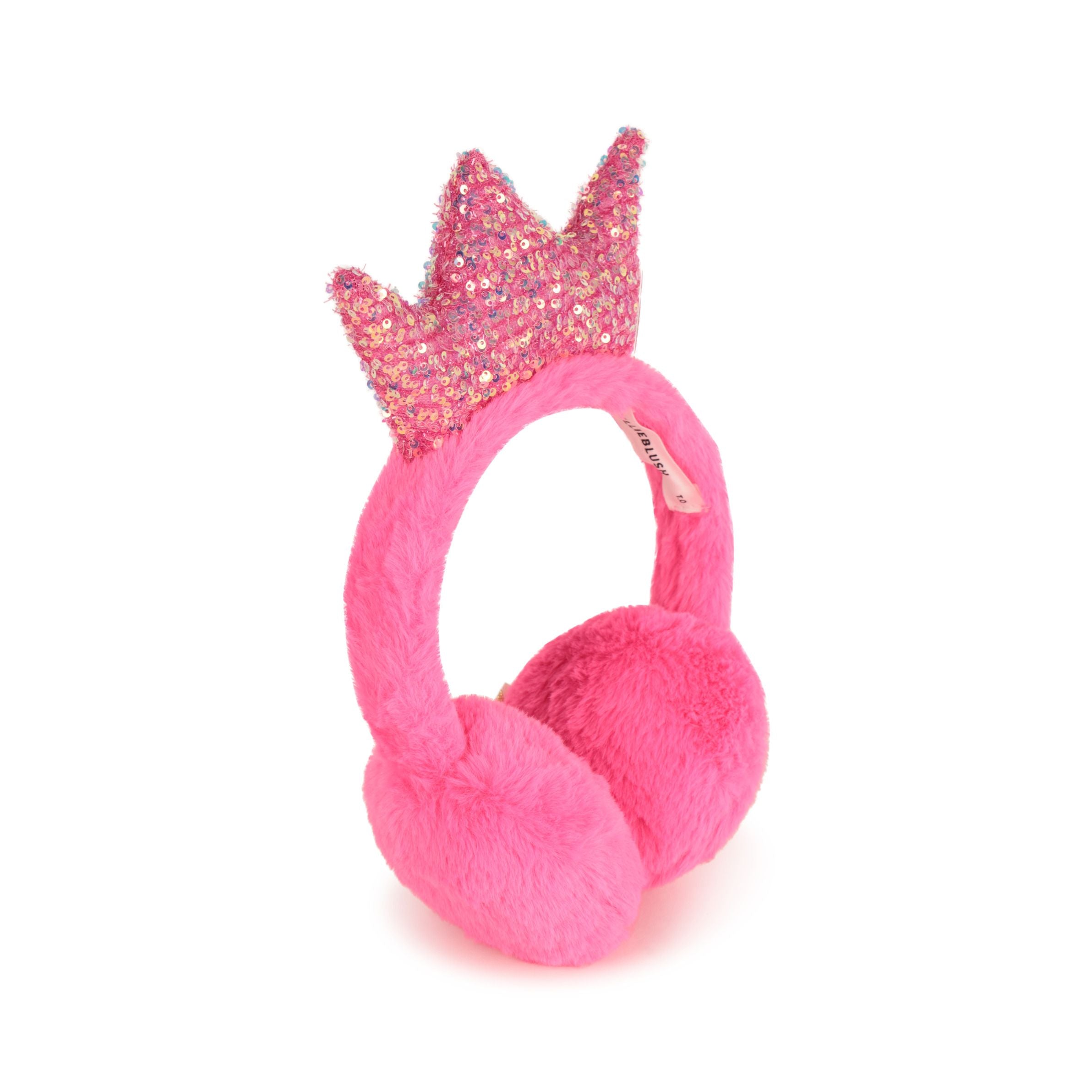 Girls Pink Crown Ear Warmer