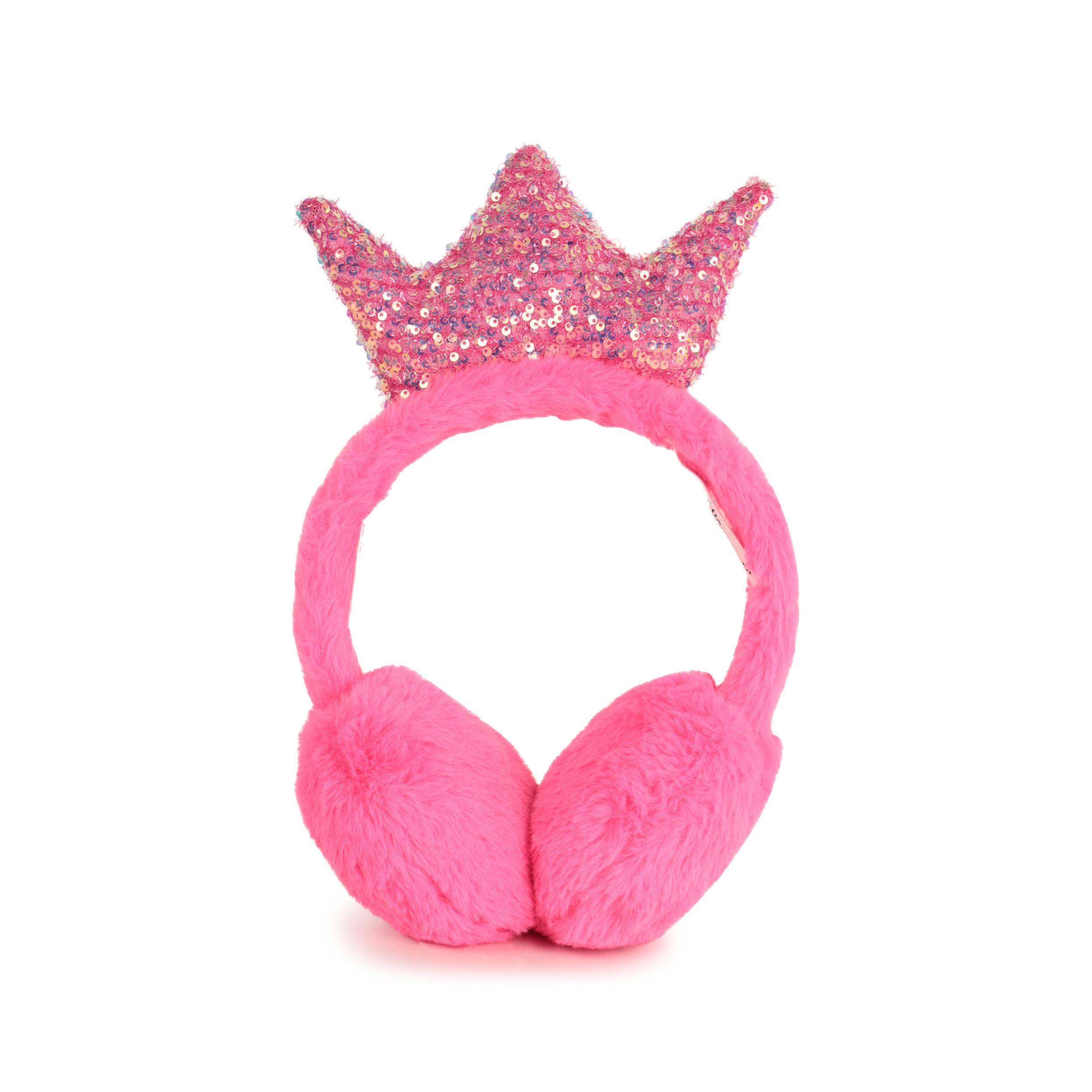 Girls Pink Crown Ear Warmer