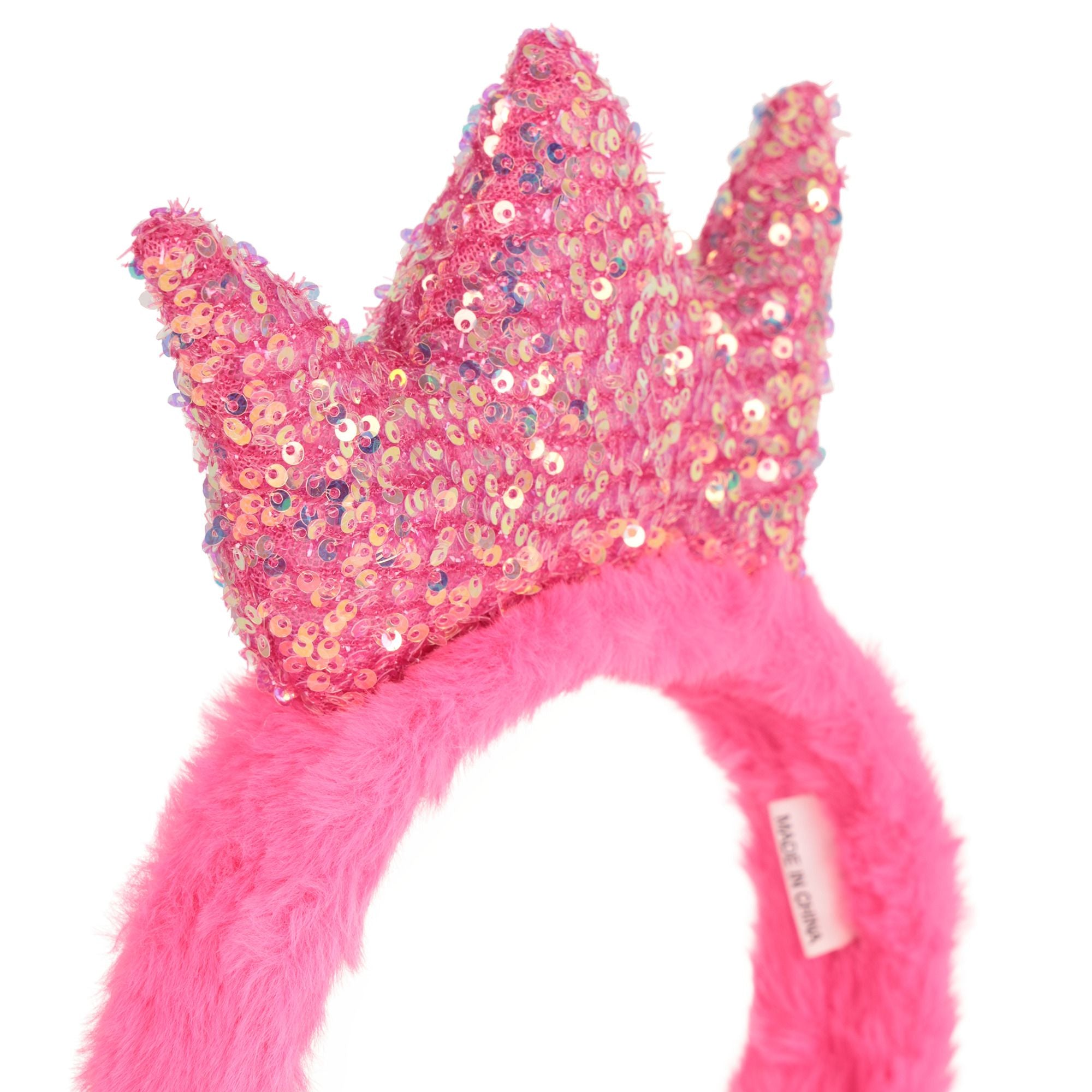 Girls Pink Crown Ear Warmer