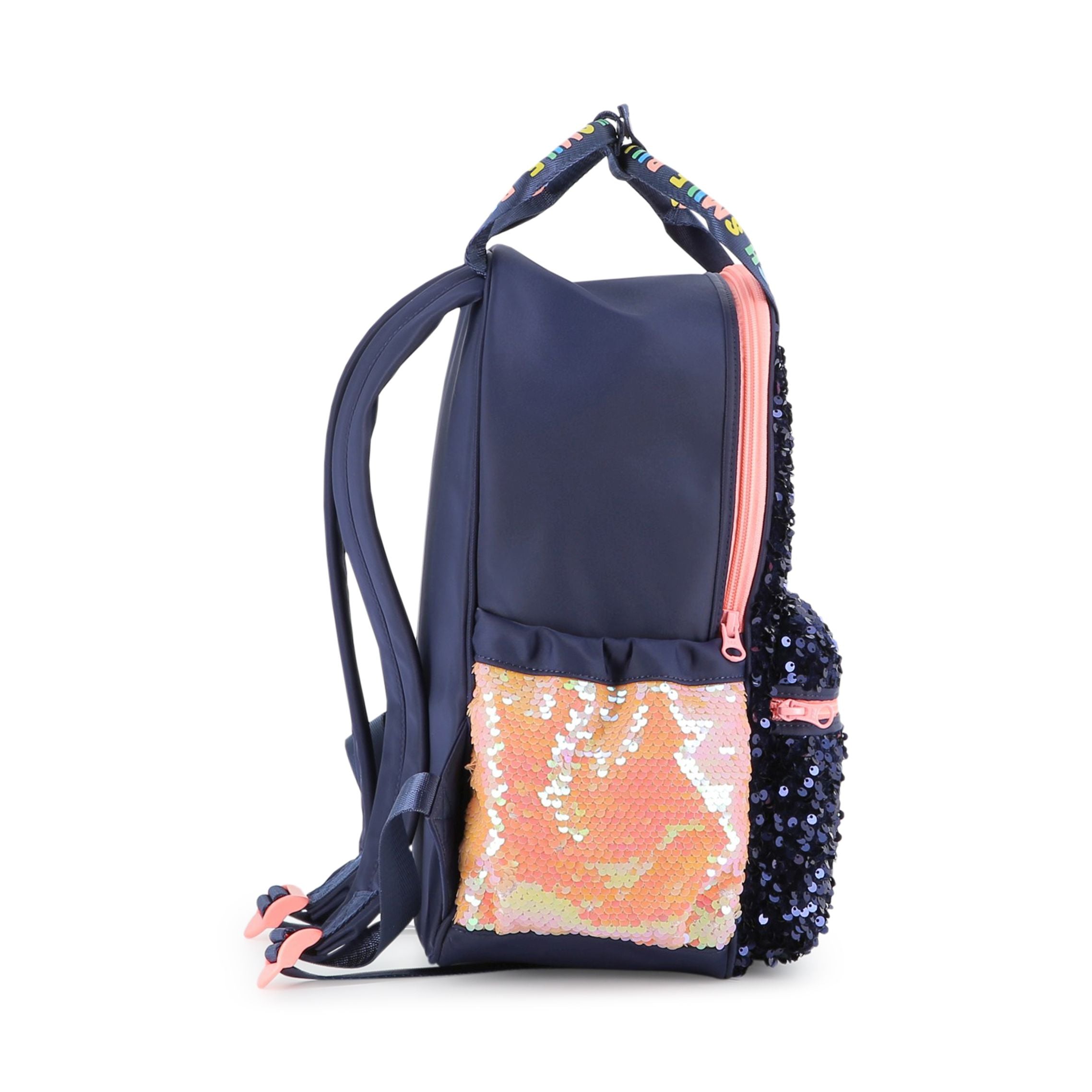 Girls Dark Blue Sequin Backpack(35x25x15cm)