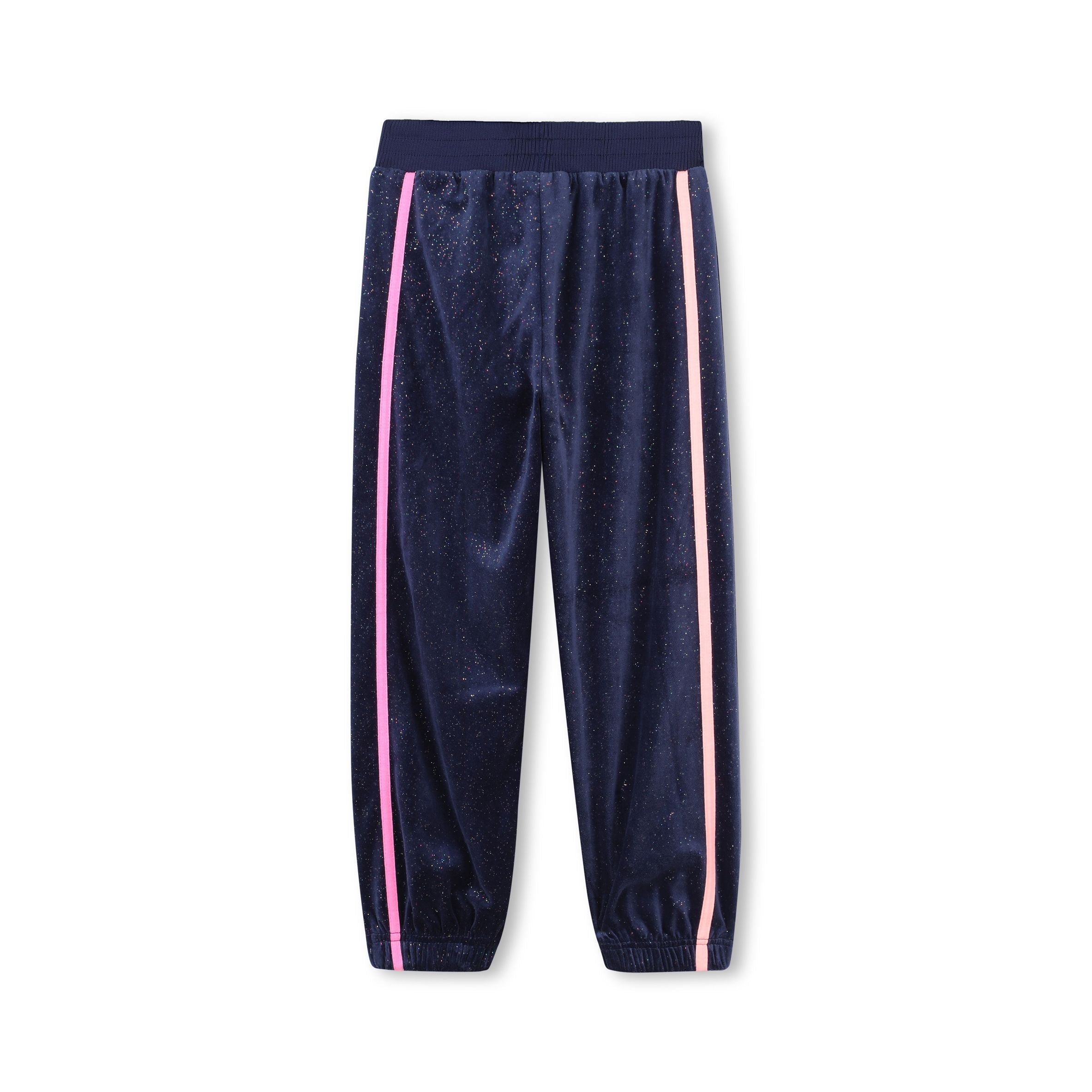 Girls Dark Blue Velvet Set
