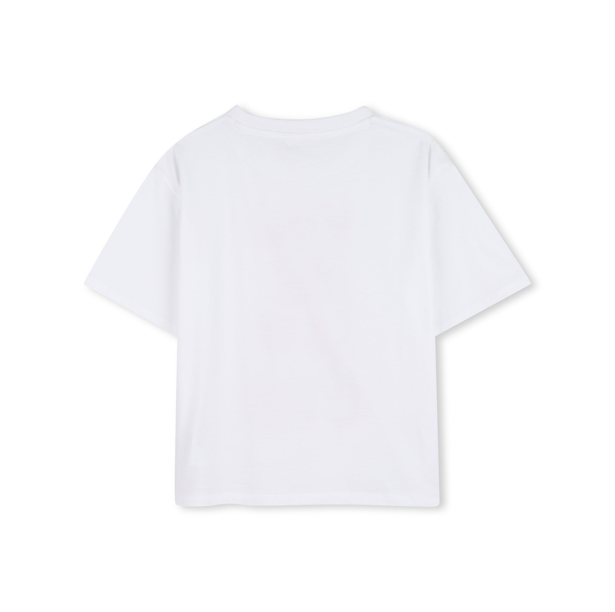 Girls White Logo Cotton T-Shirt