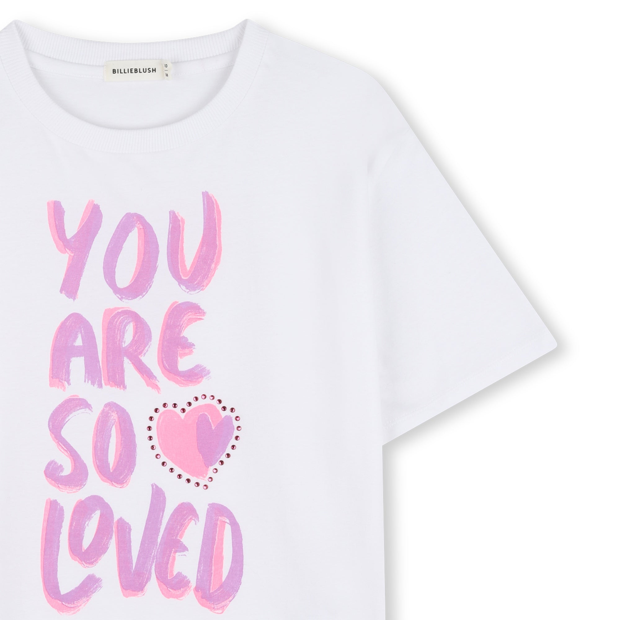 Girls White Logo Cotton T-Shirt
