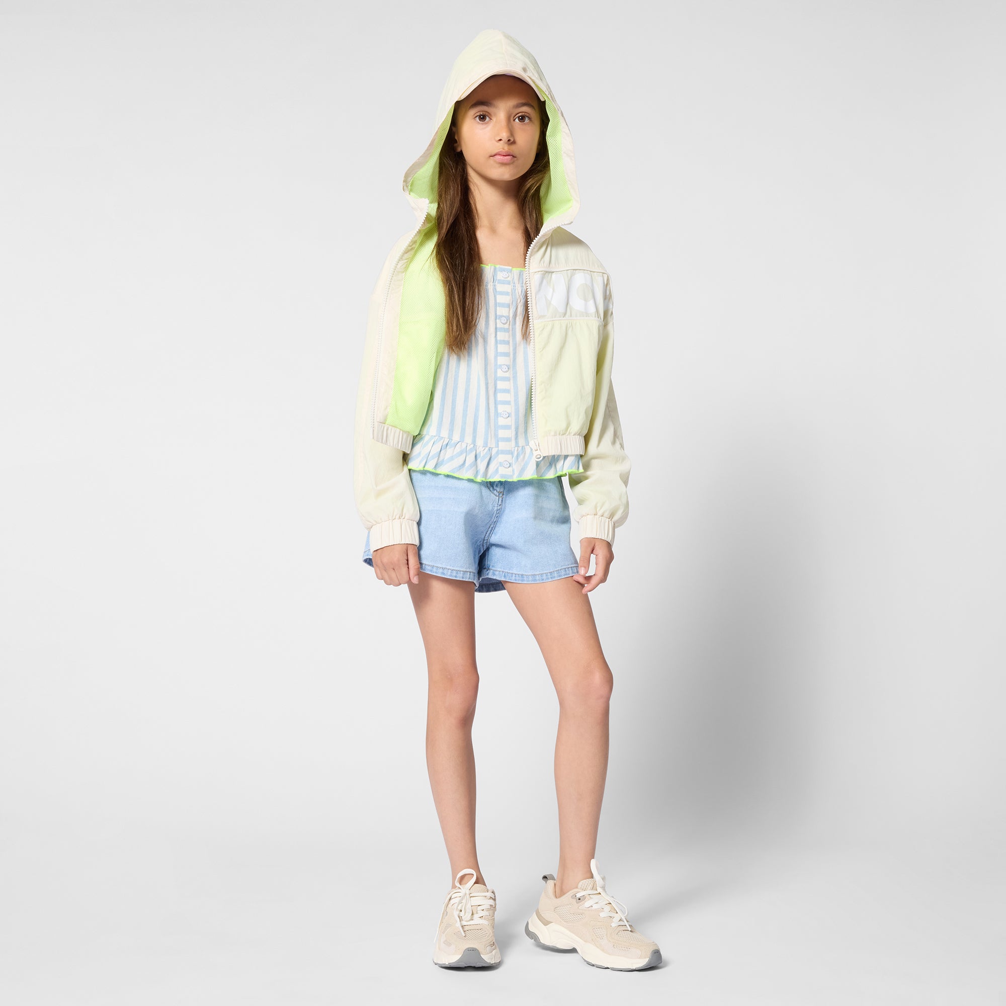 Girls Light Blue Denim Shorts