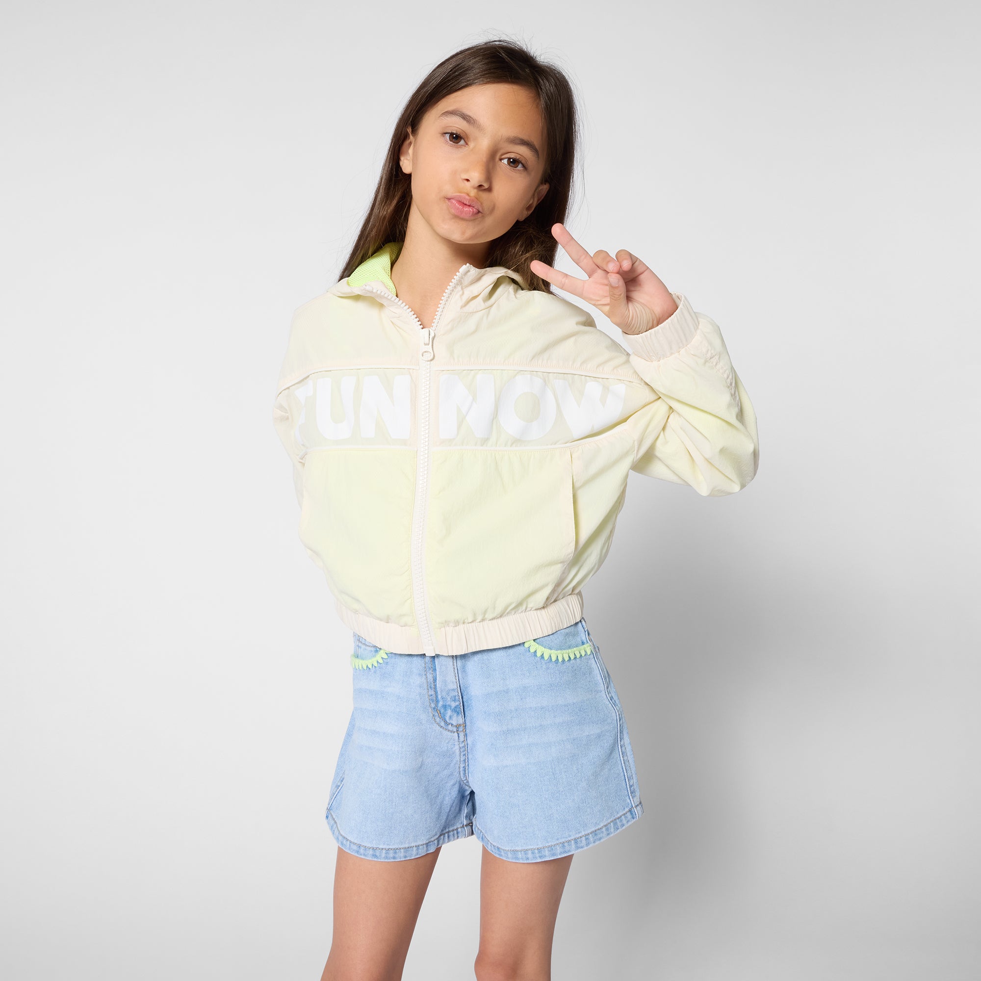 Girls Light Blue Denim Shorts