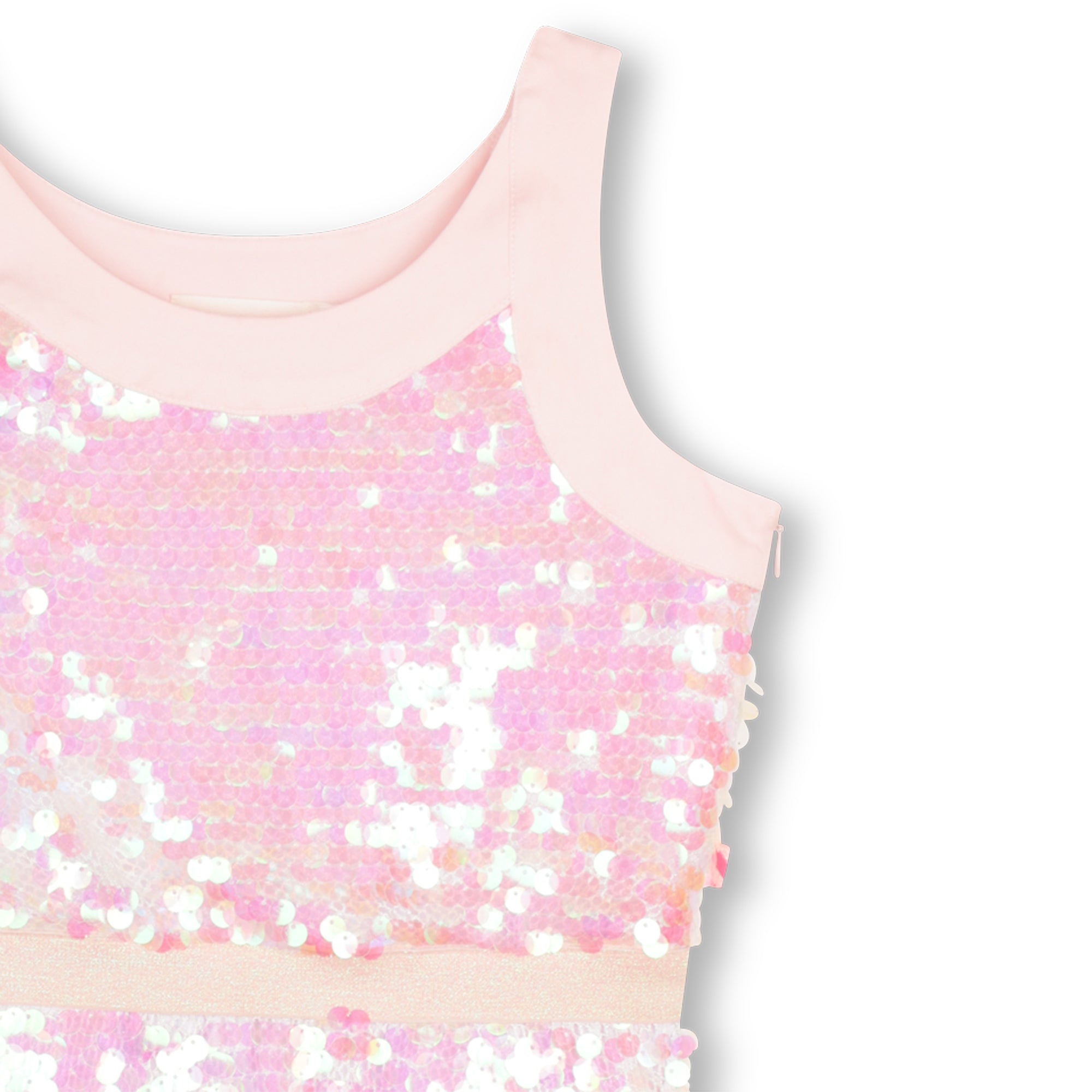 Girls Light Pink Sequin Dress
