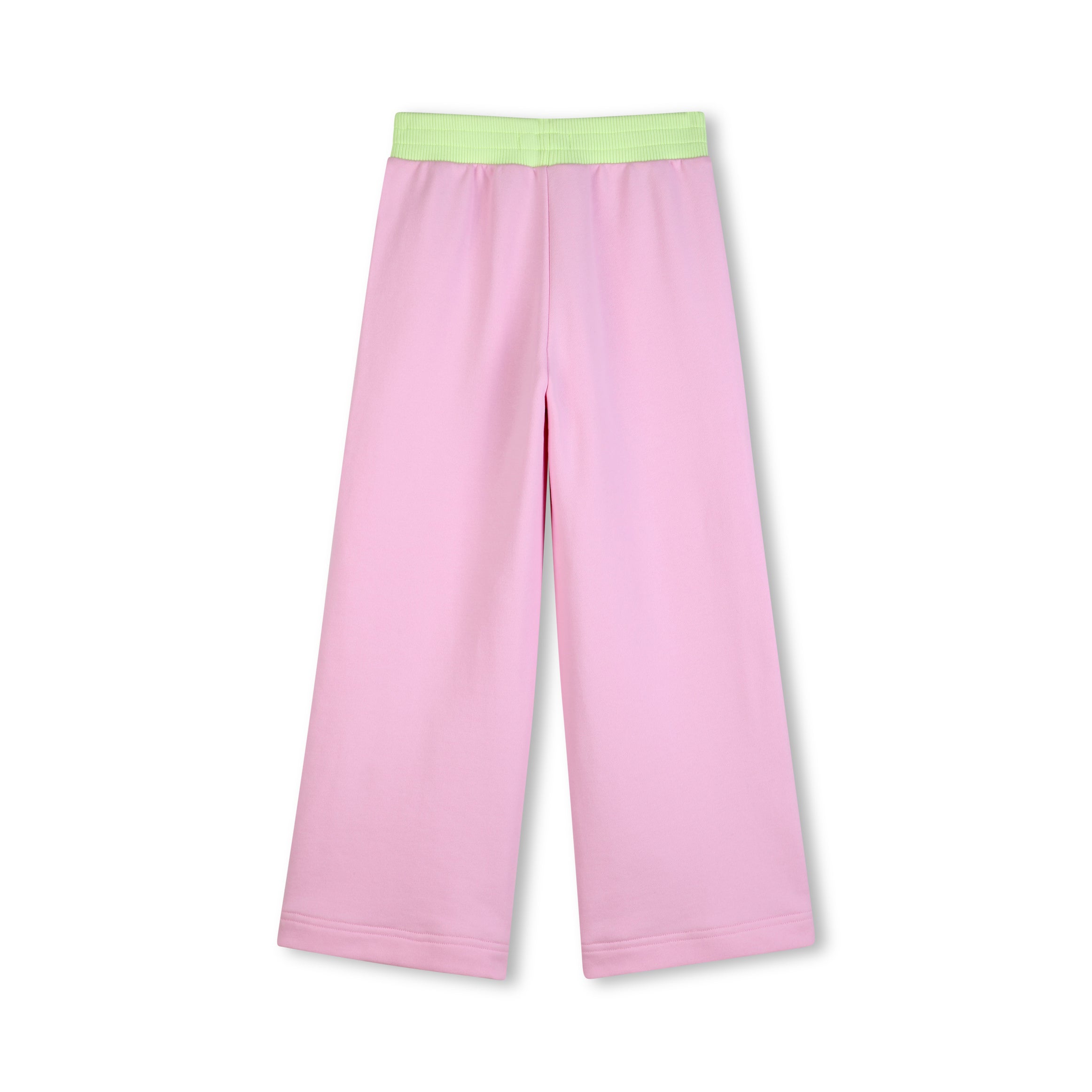 Girls Pink Sequin Cotton Trousers