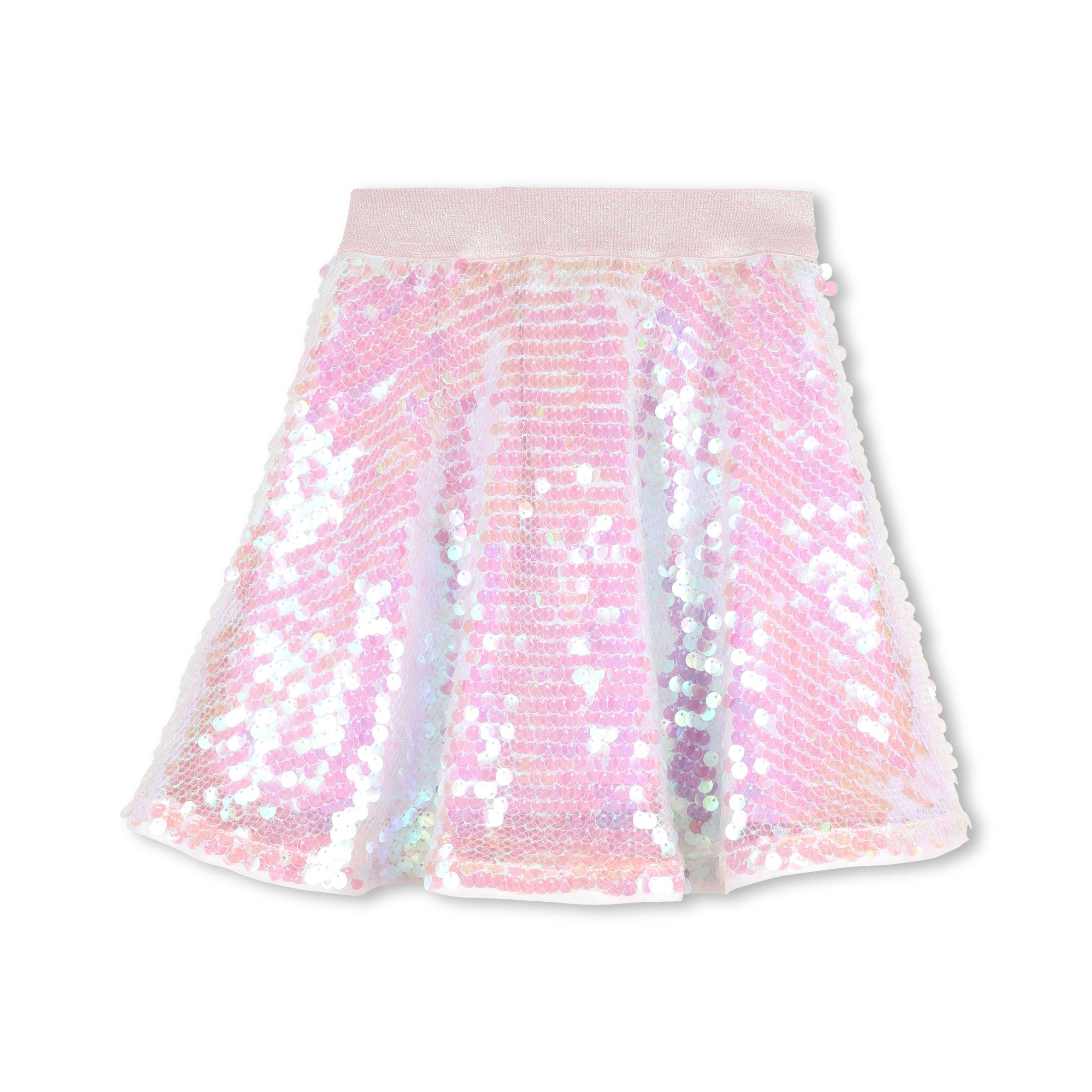 Girls Light Pink Sequin Skirt