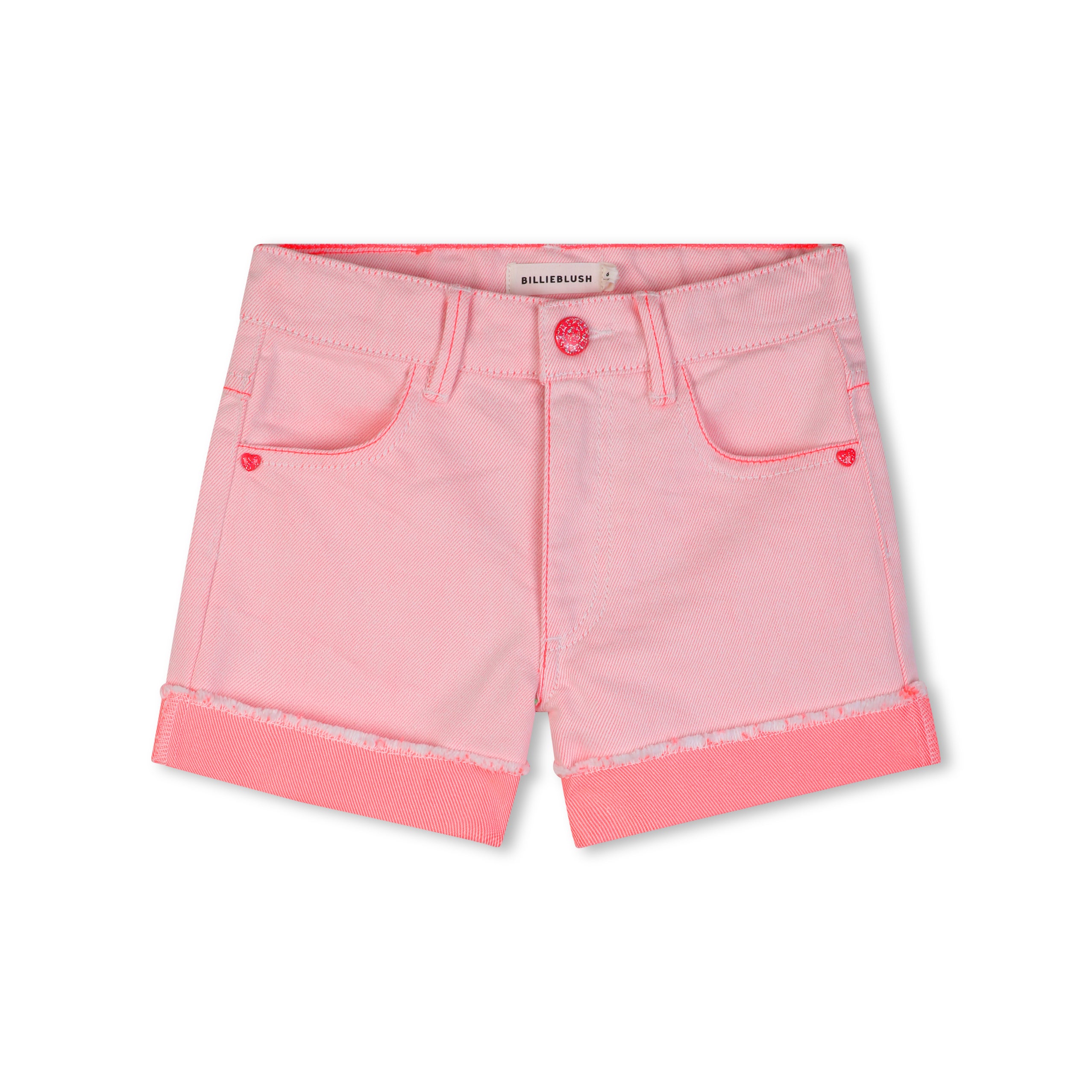 Girls Pink Cotton Shorts