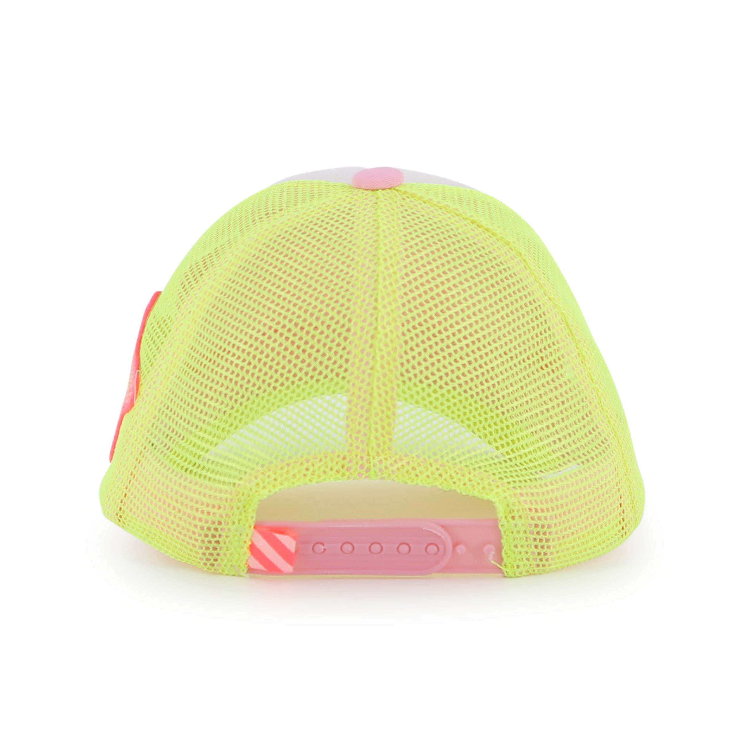 Girls Pink & Yellow Mesh Baseball Cap