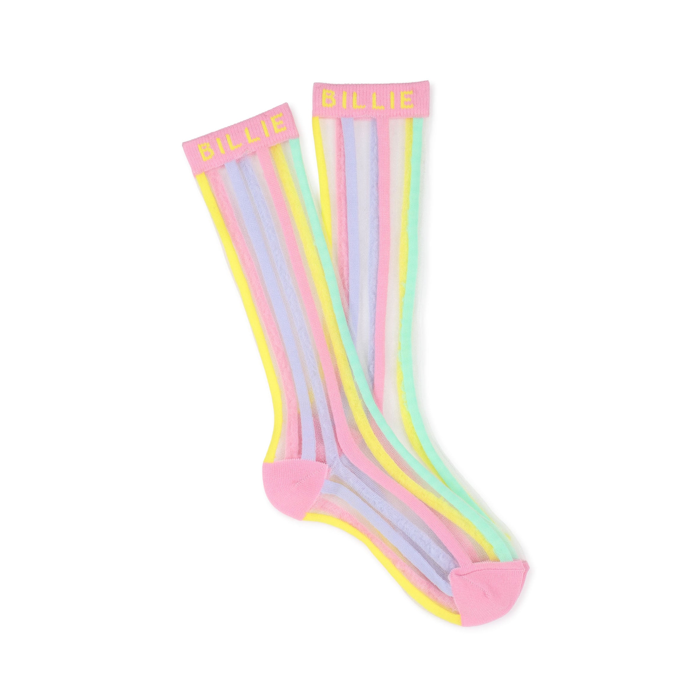 Girls Multicolor Stripes Tulle Socks