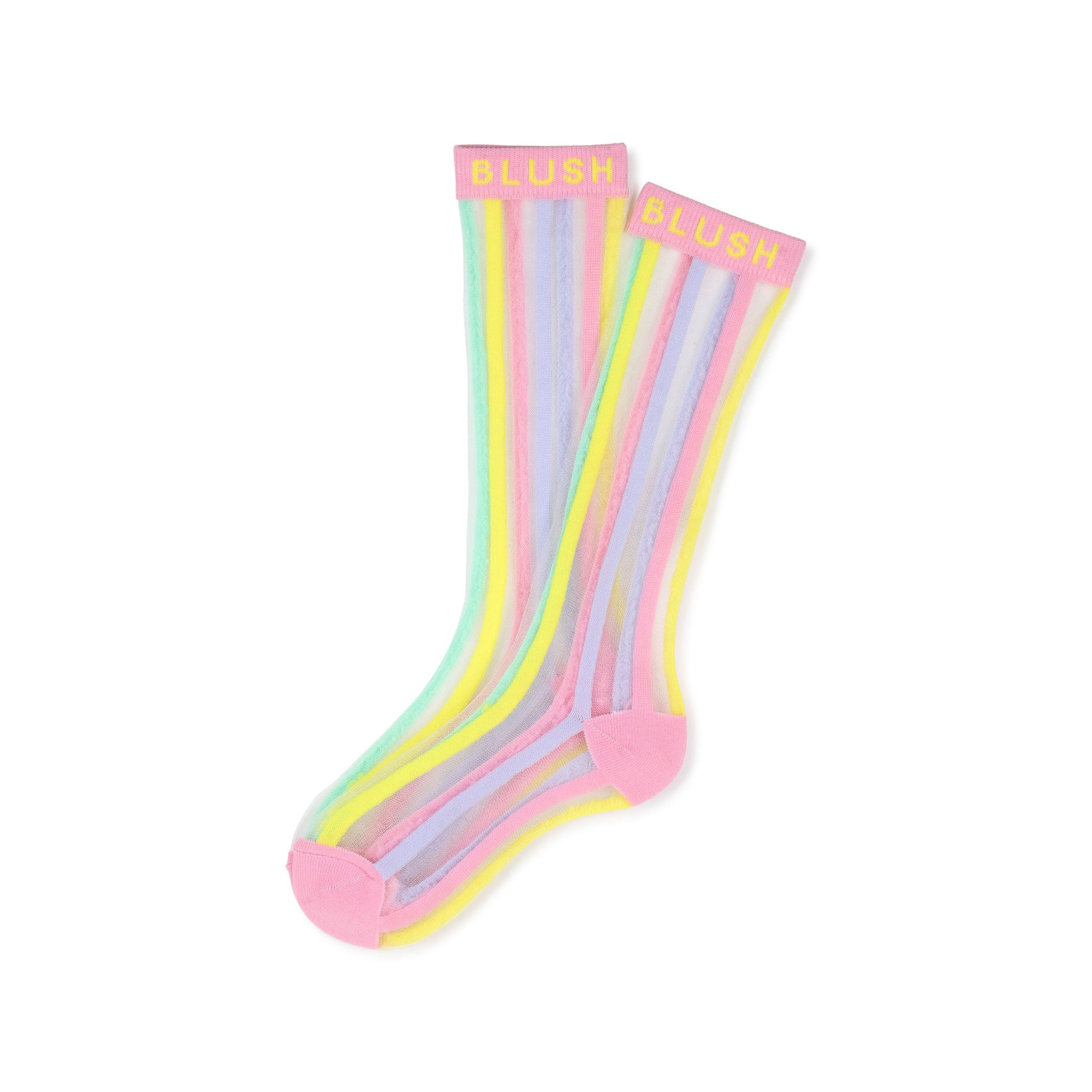 Girls Multicolor Stripes Tulle Socks