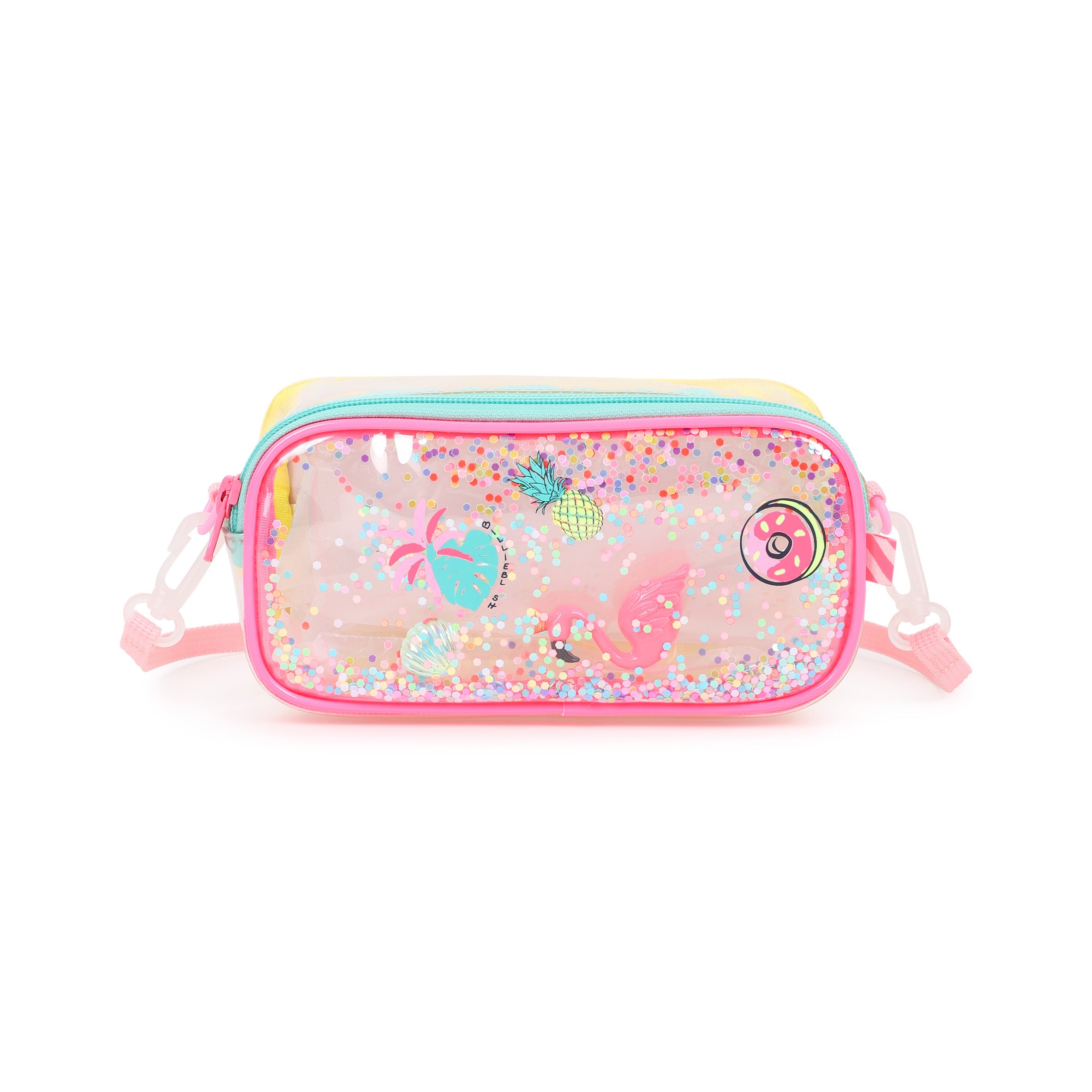 Girls Light Pink Printed Shoulder Bag(17 x 8 x 8cm)