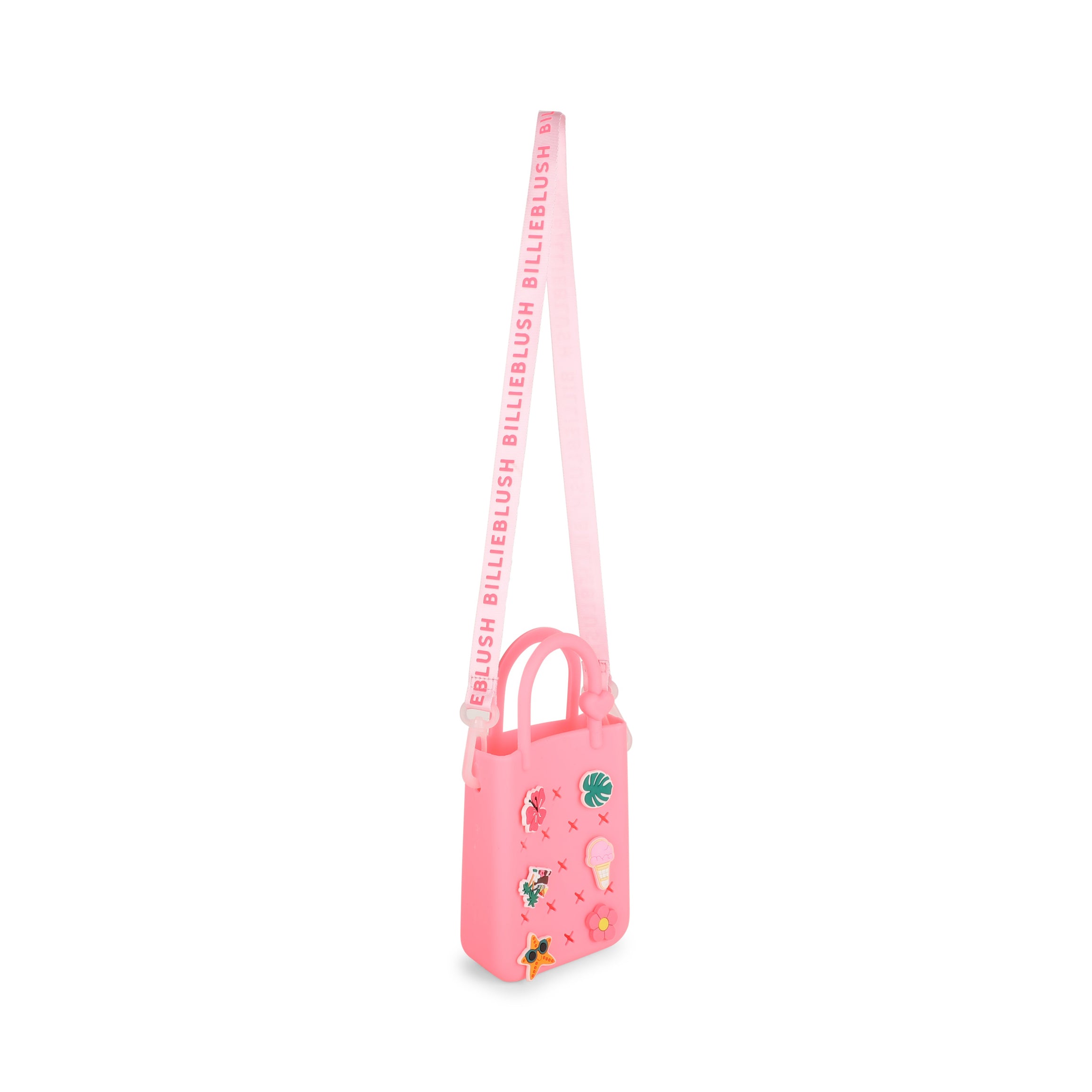 Girls Pink Tropical Badges Jelly Bag(15.5 x 11.5 x 5 cm)