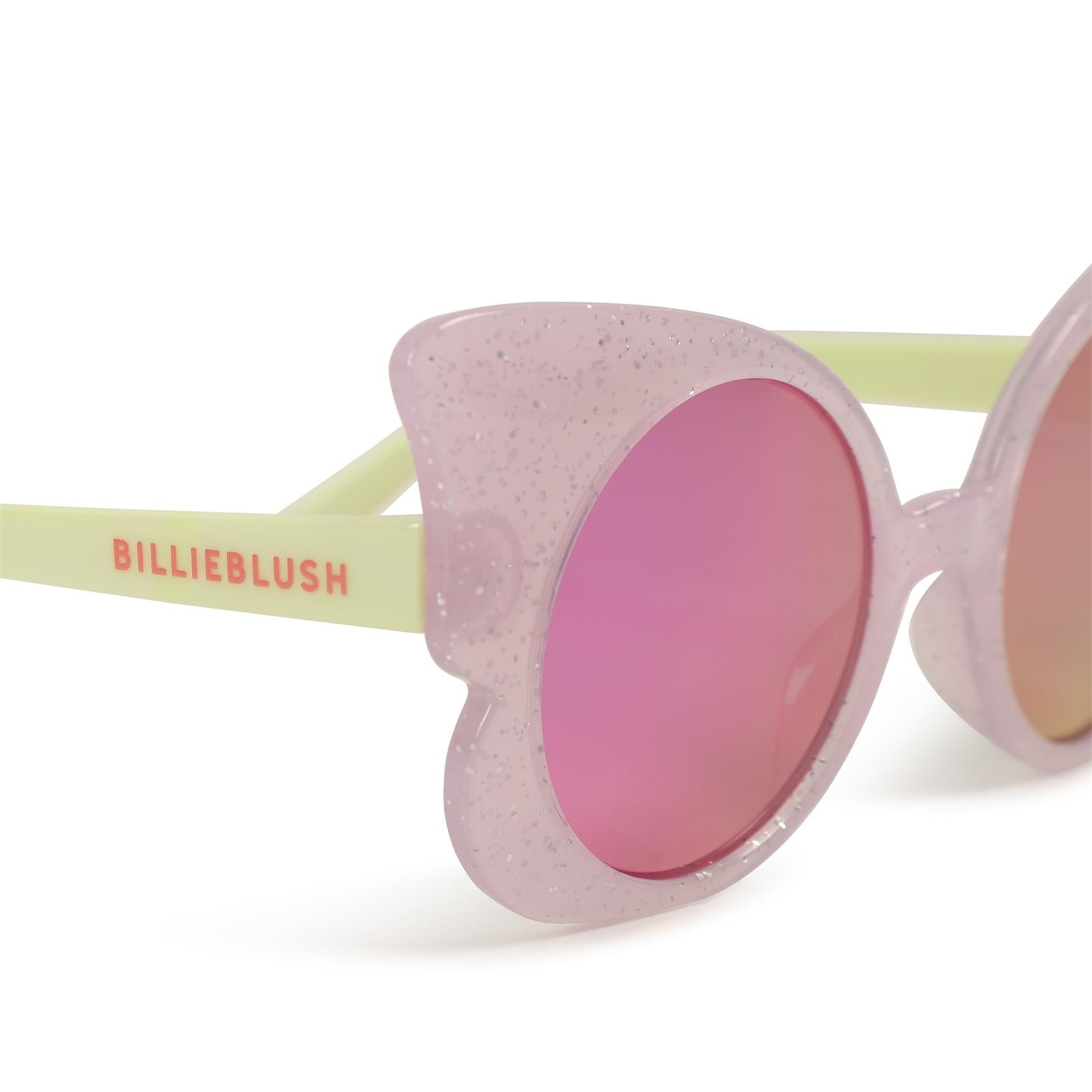 Girls Glittery Pink Butterfly Sunglasses (UV400)