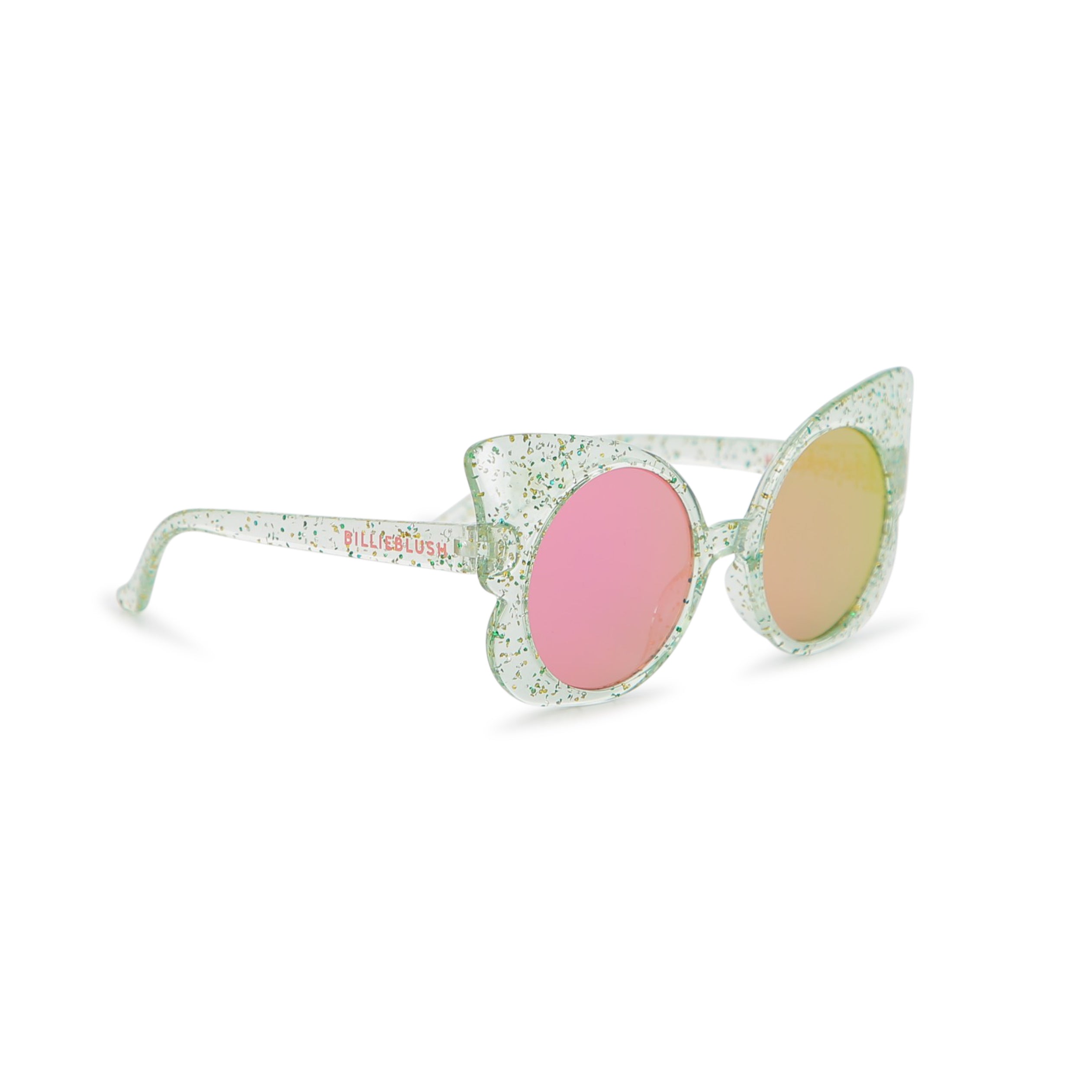 Girls Glitter Green Butterfly Sunglasses(UV400)