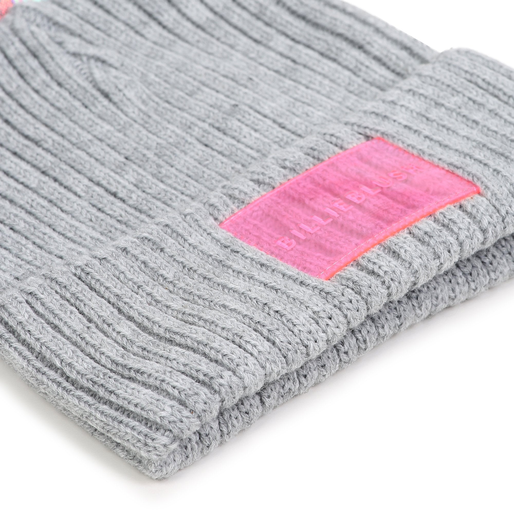 Girls Grey Bow Knit Hat