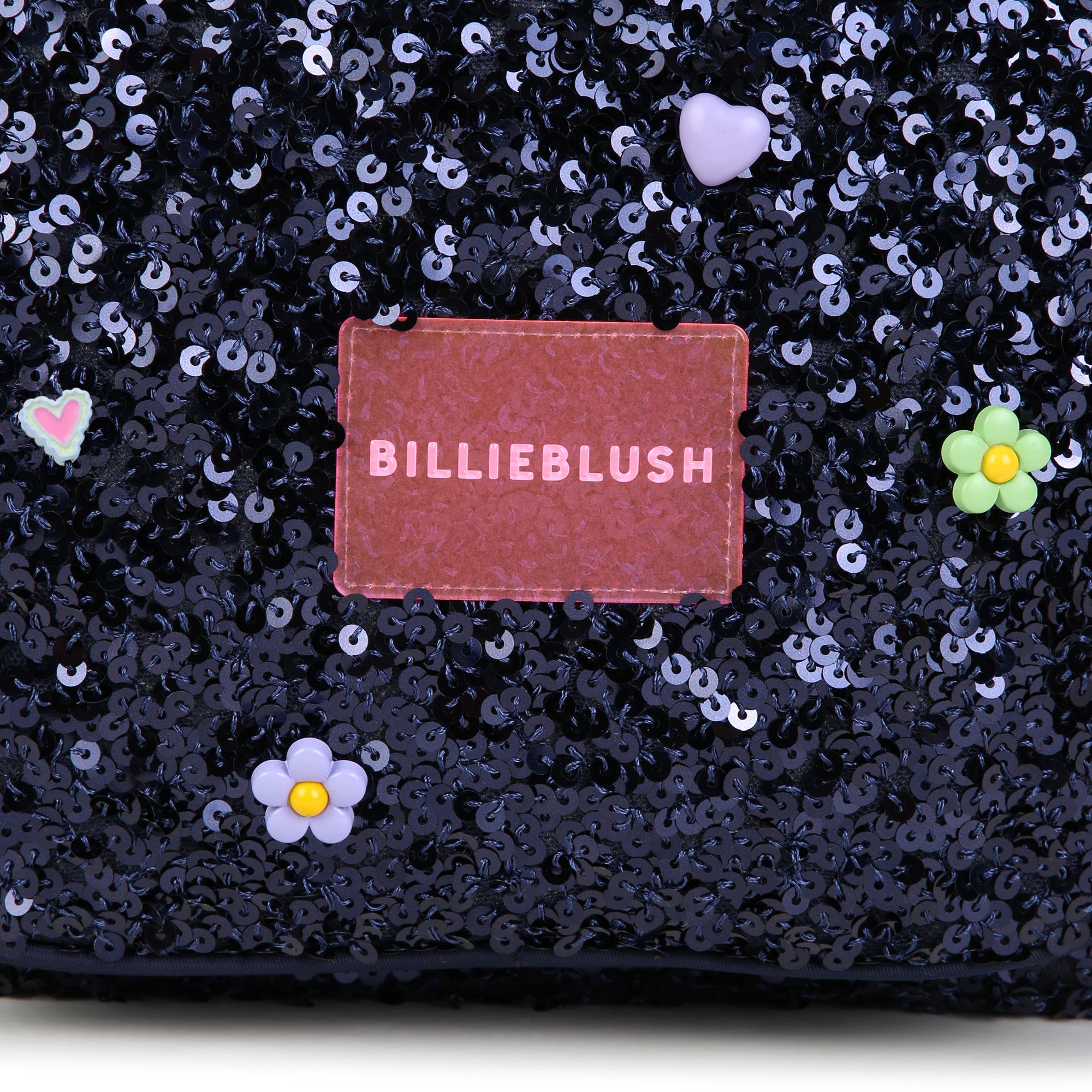 Girls Dark Blue Sequins Backpack(35 x 25 x 15 cm)