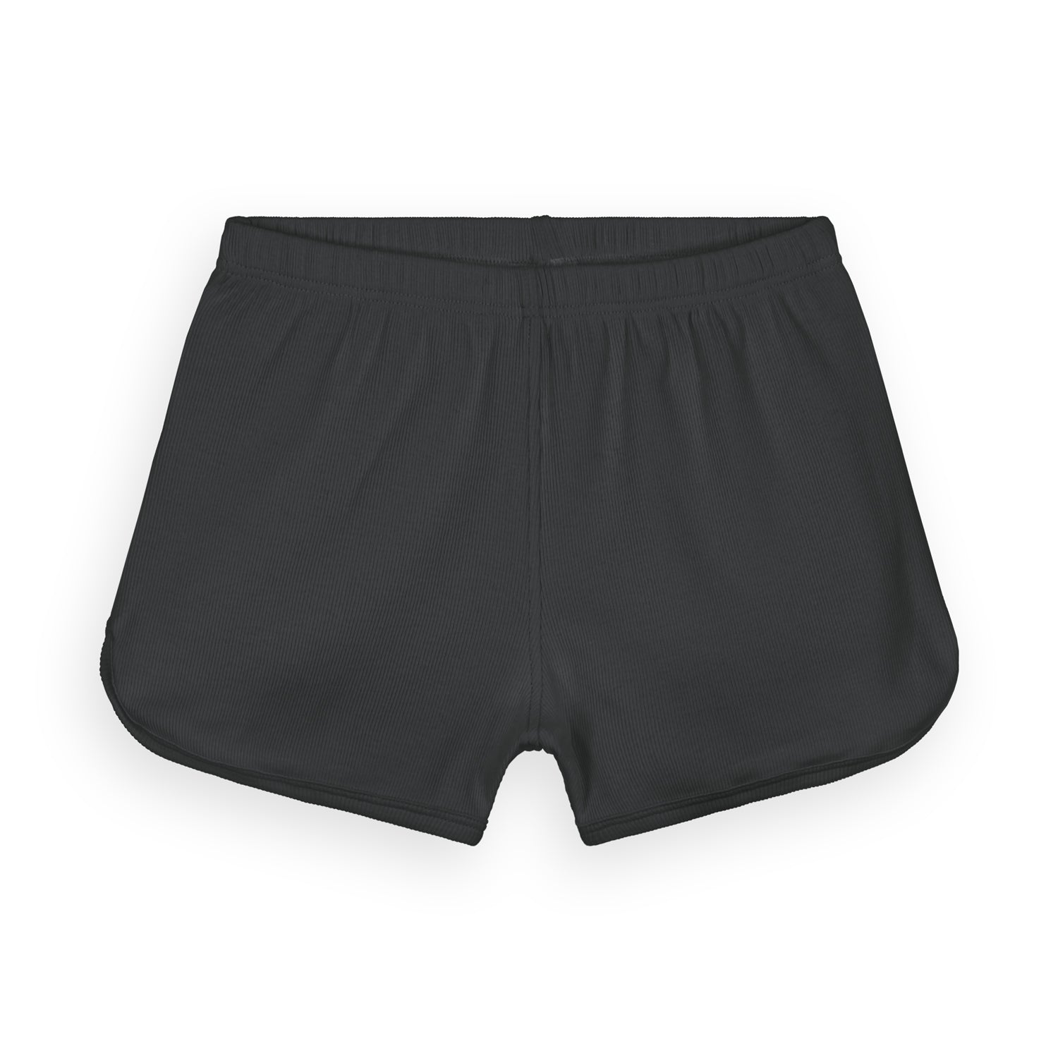 Boys & Girls Black Cotton Shorts