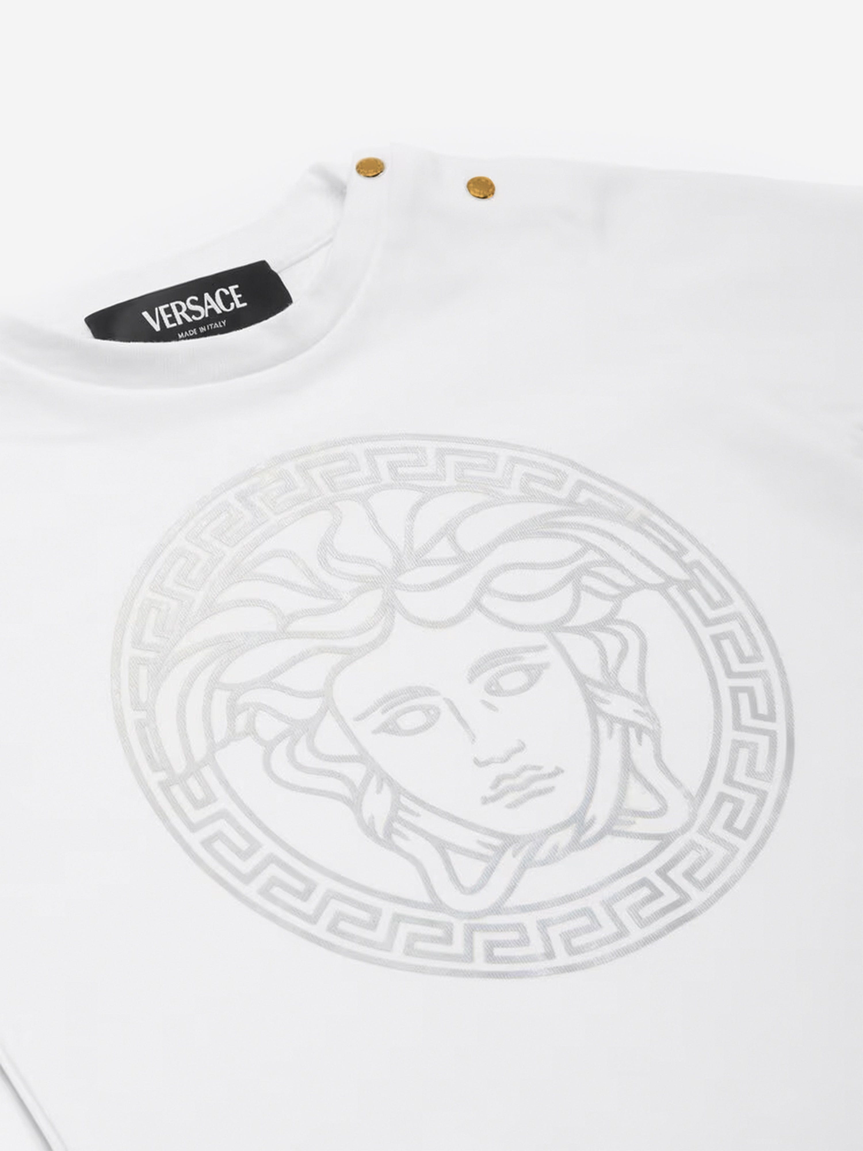 Versace Baby Medusa Logo T-Shirt in White