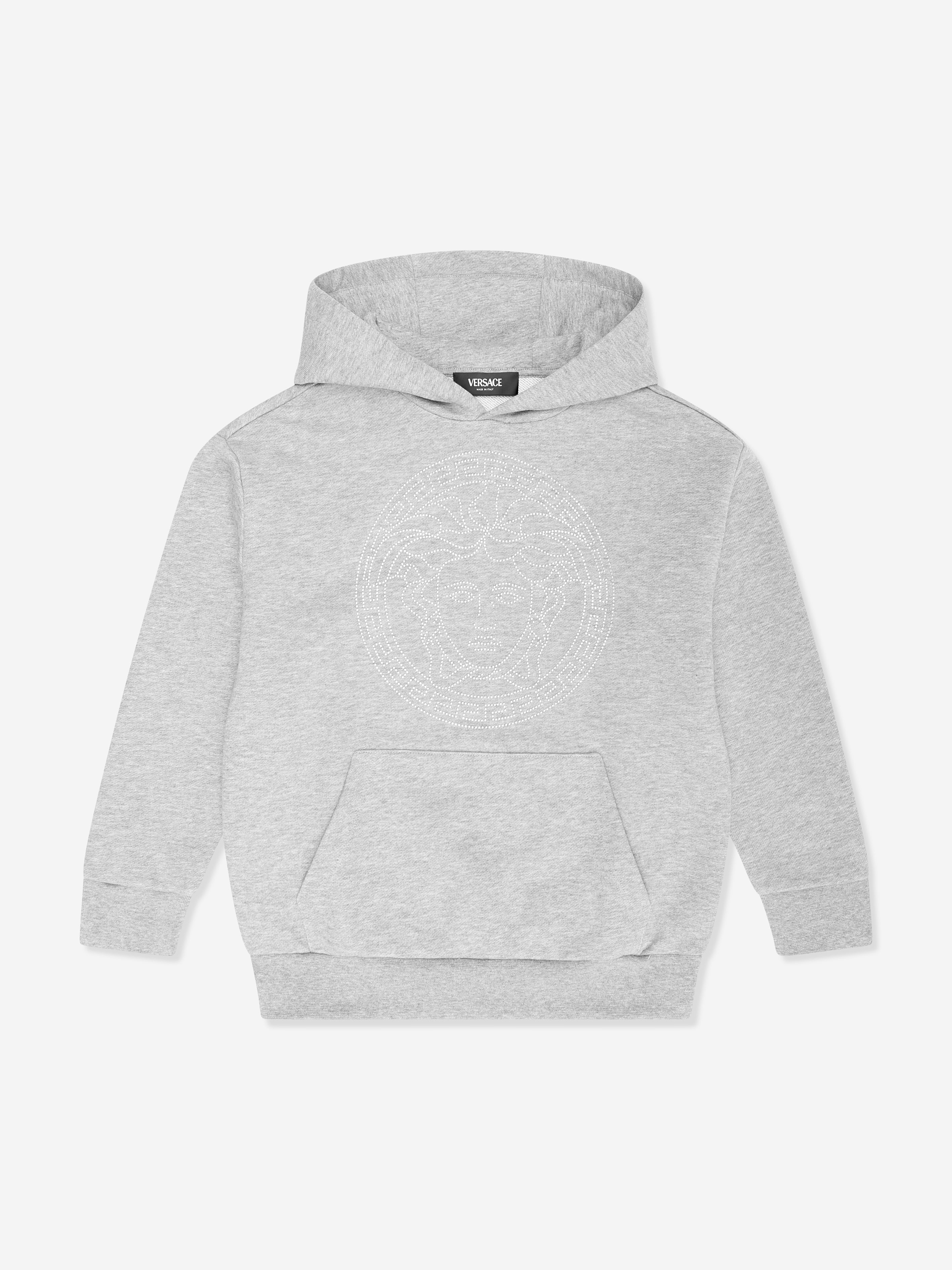 VERSACE/ 子供服 Versace Kids Medusa Logo Hoodie in Grey