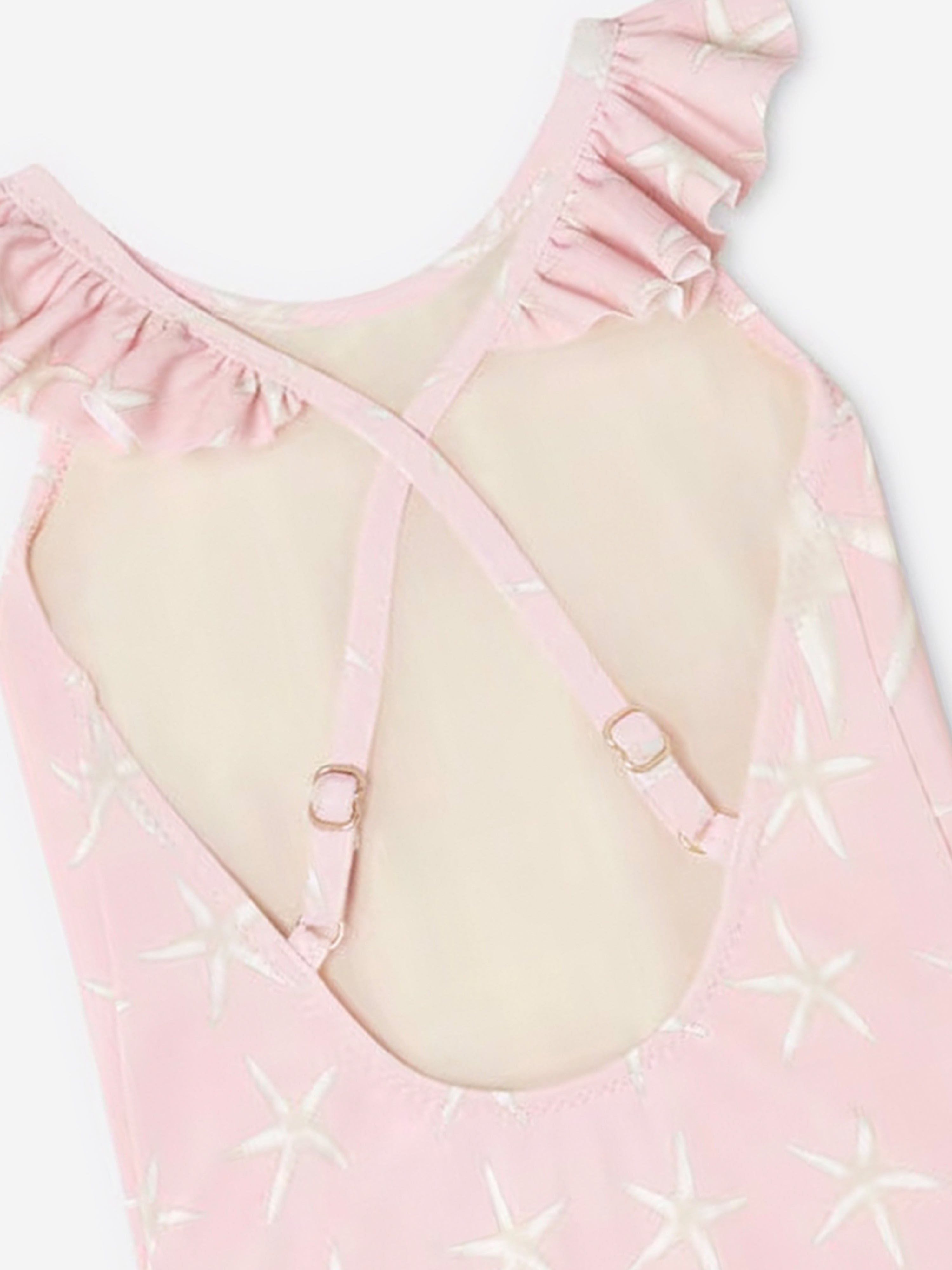 Versace Baby Girls Starfish Swimsuit in Pink