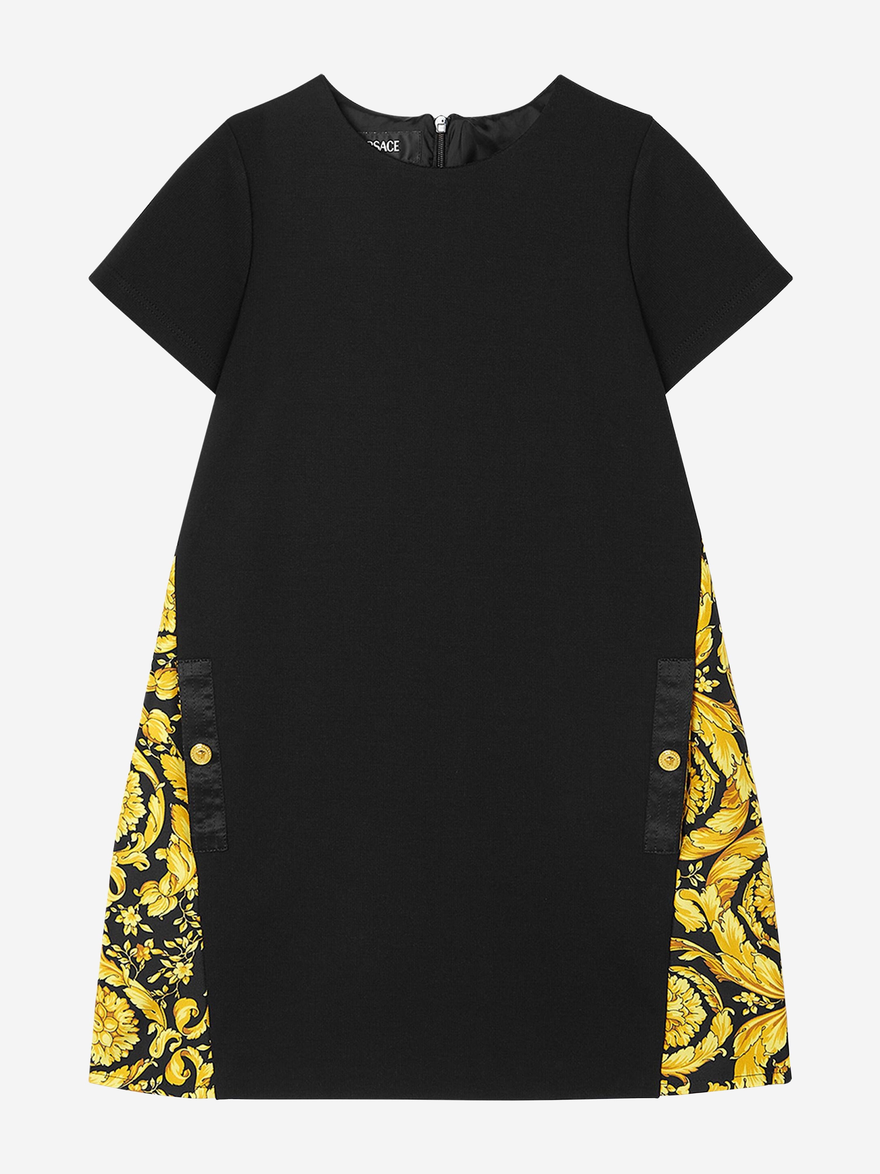 Versace Girls Barocco Punto Milano Dress in Black