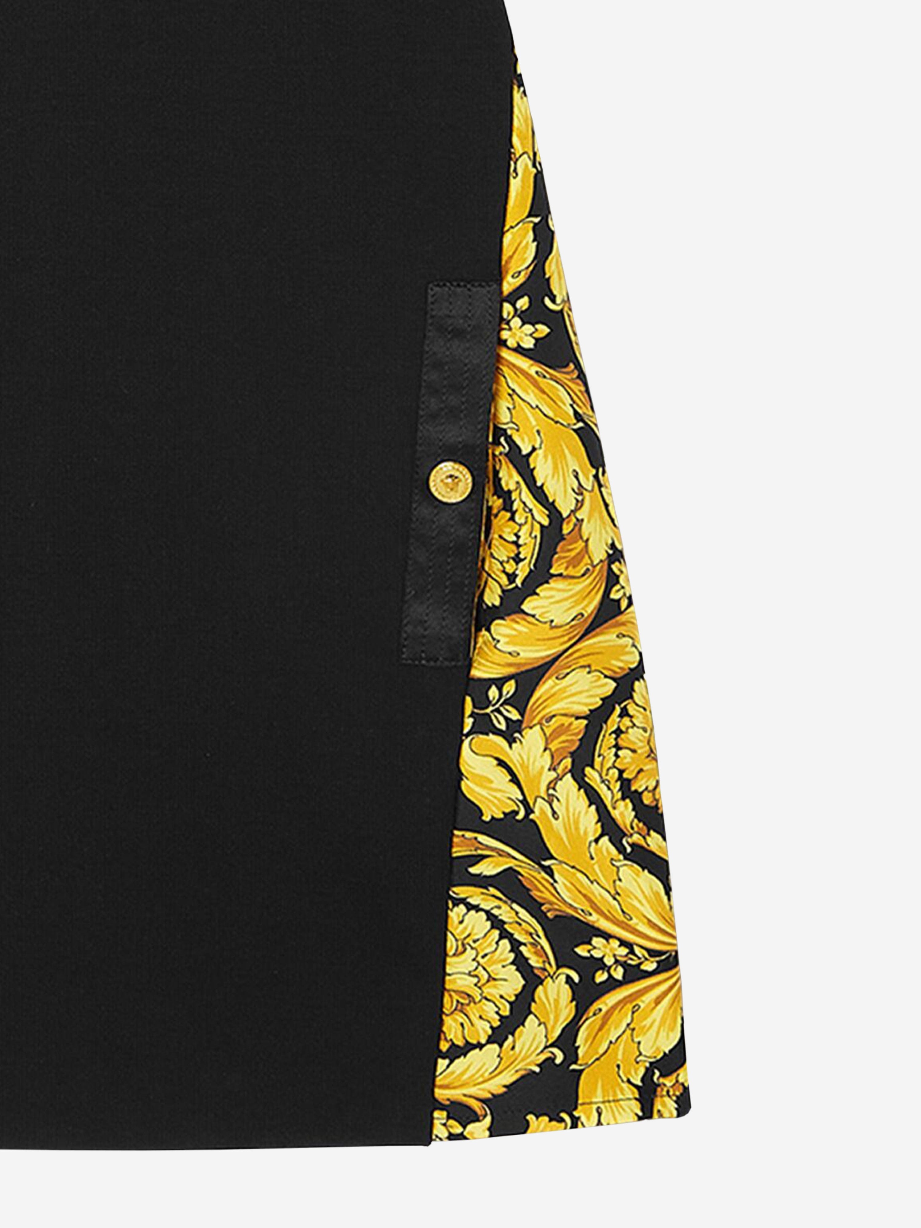 Versace Girls Barocco Punto Milano Dress in Black