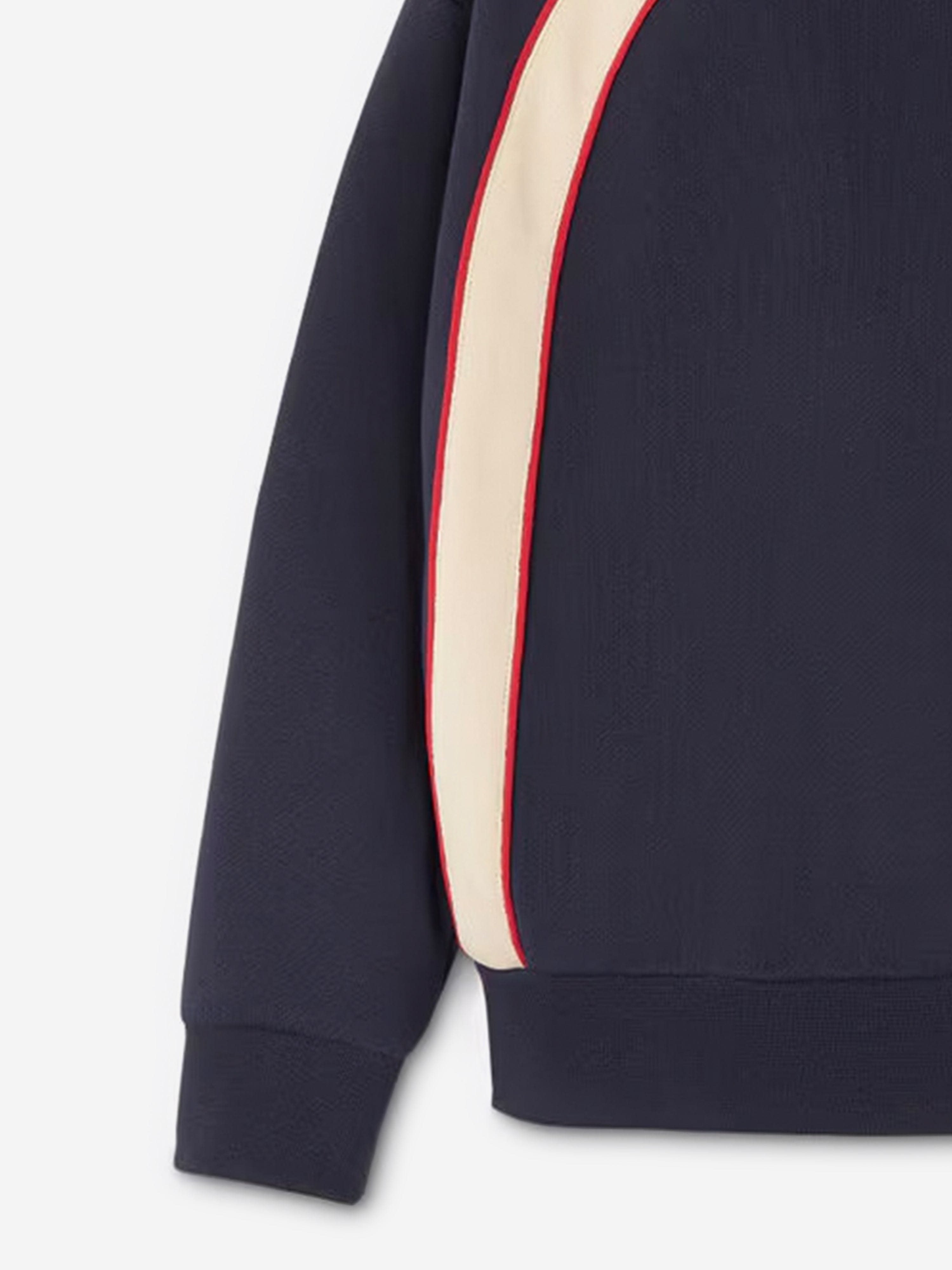 Versace Boys Logo Zip Up Top in Black