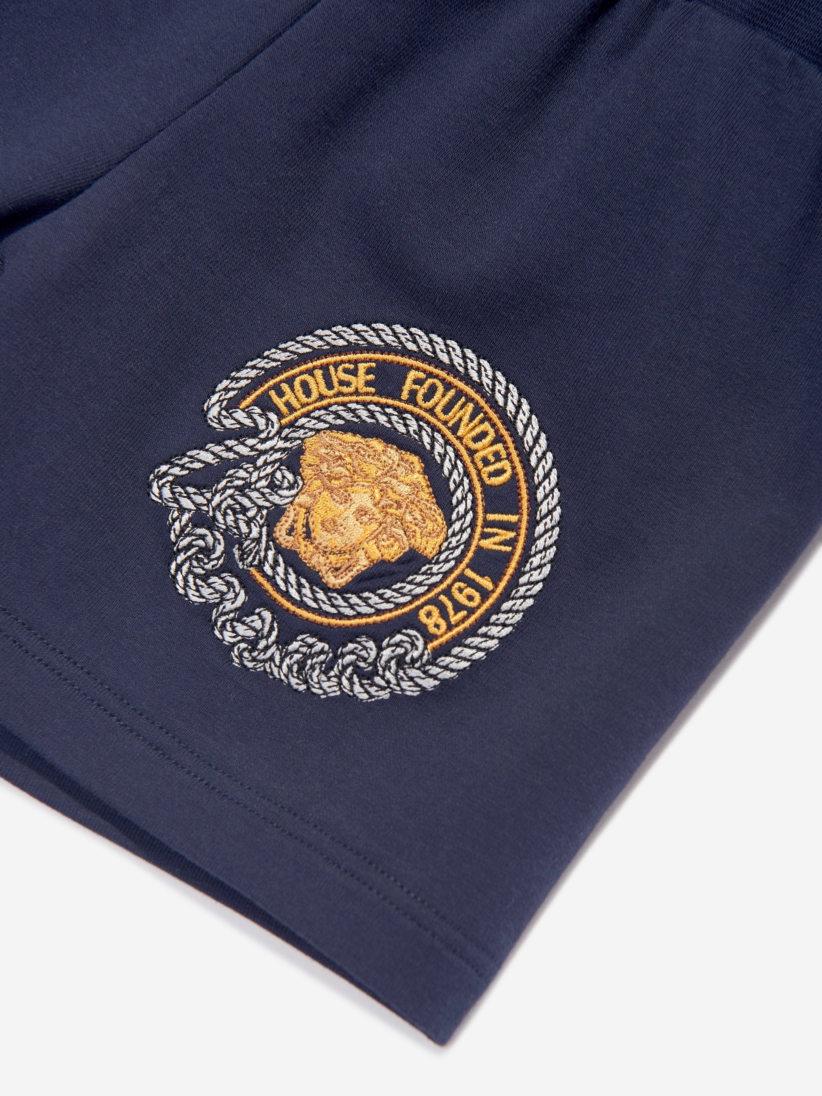 Versace Baby Boys Nautical Medusa Shorts in Navy